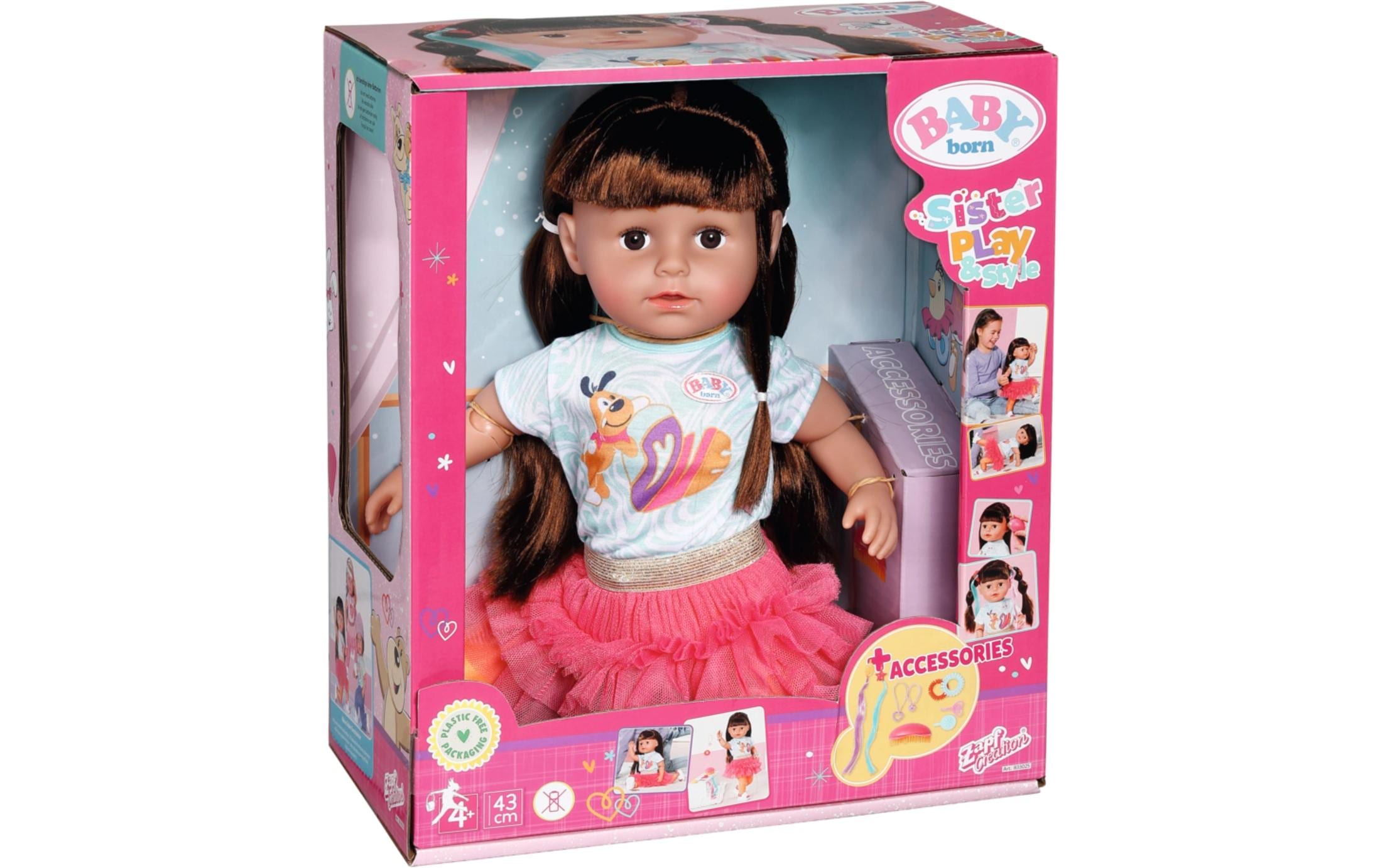 Baby Born Anziehpuppe »Sister Play & Style 43 cm brunette«