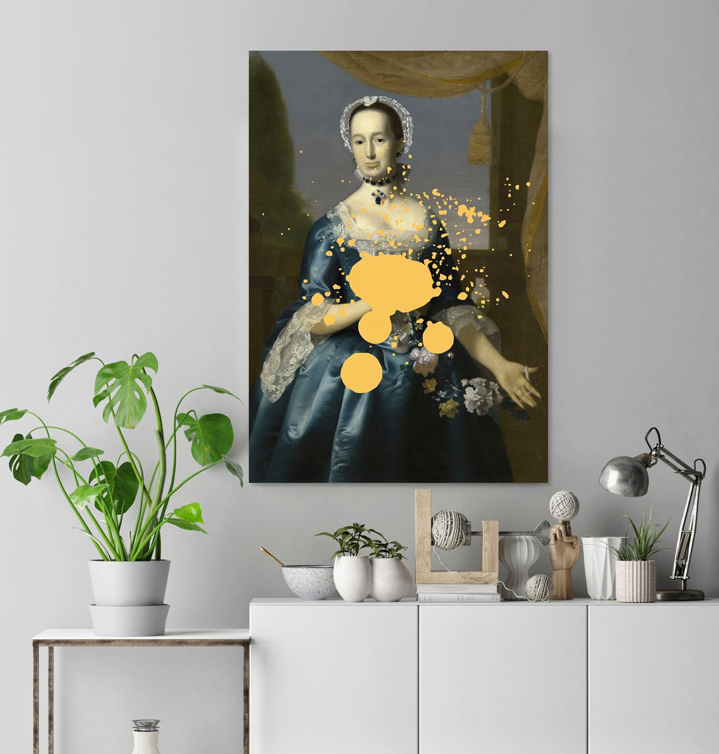 queence Acrylglasbild »Frau mit Farbklecks« Bilder von Frauen | Formen | Frau | Gemälde | Historische Persönlichkeiten | Kunst Fine Art-Print in Galeriequalität