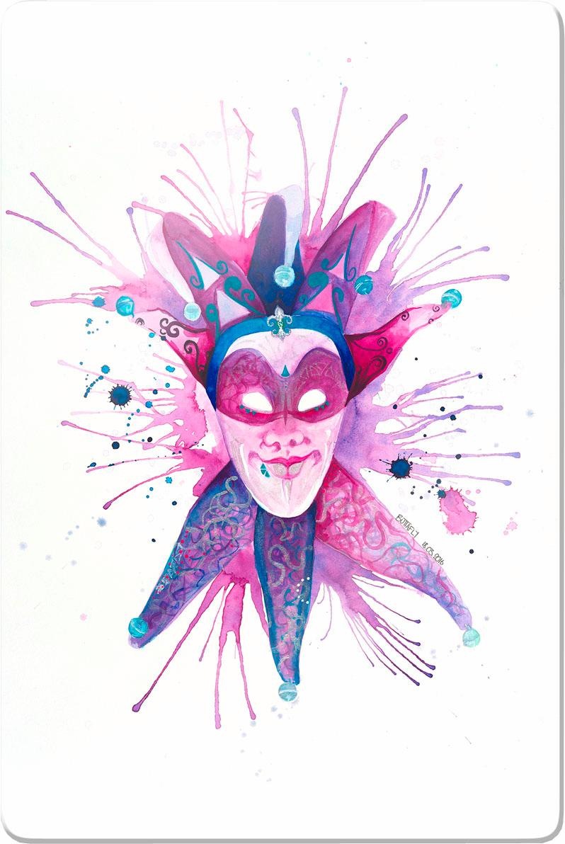 Image of Wall-Art Glasbild »Buttafly - Mardi Gras Mask«, 40/60 cm bei Ackermann Versand Schweiz