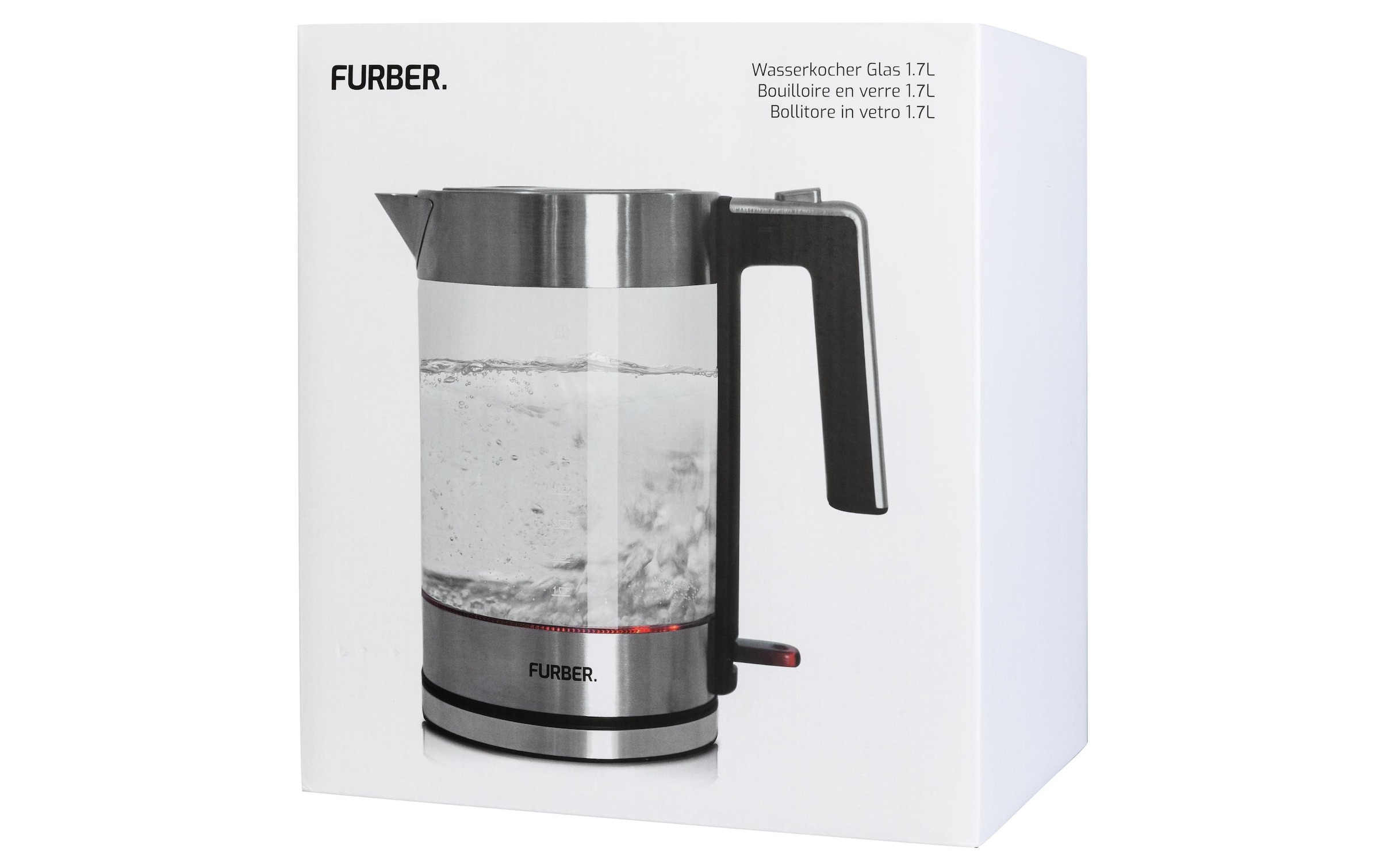 FURBER Wasserkocher »Vetro 1,7 l«, 1,7 l, 1850 W