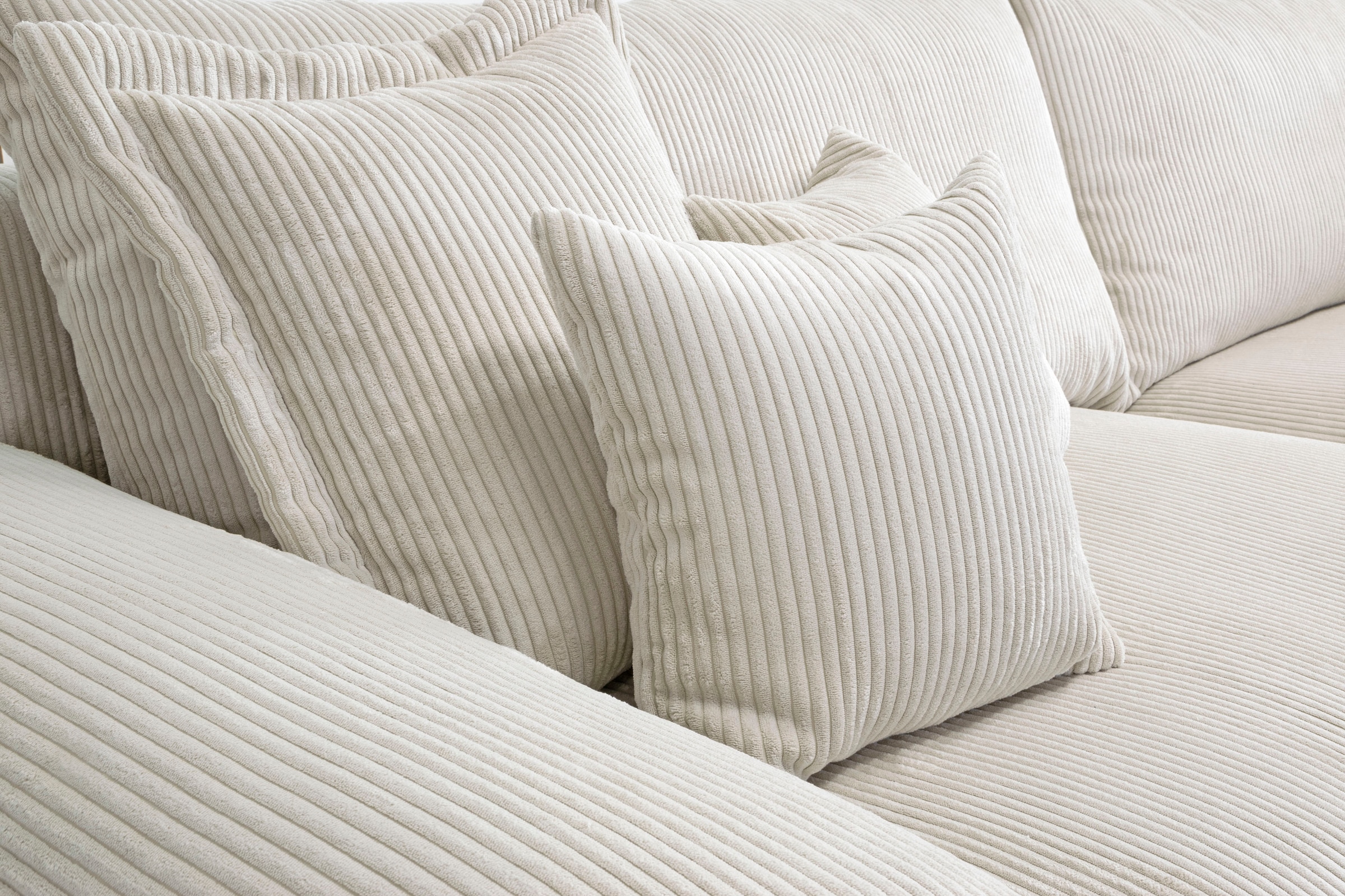 Home affaire Canapé Big »Soft&Cosy XXL, B: 303 cm - OTTO. Verlässliche Qualität.« Mega-Sofa, Cord oder Chenille-Struktur, mit Federkern & 4 Zierkissen