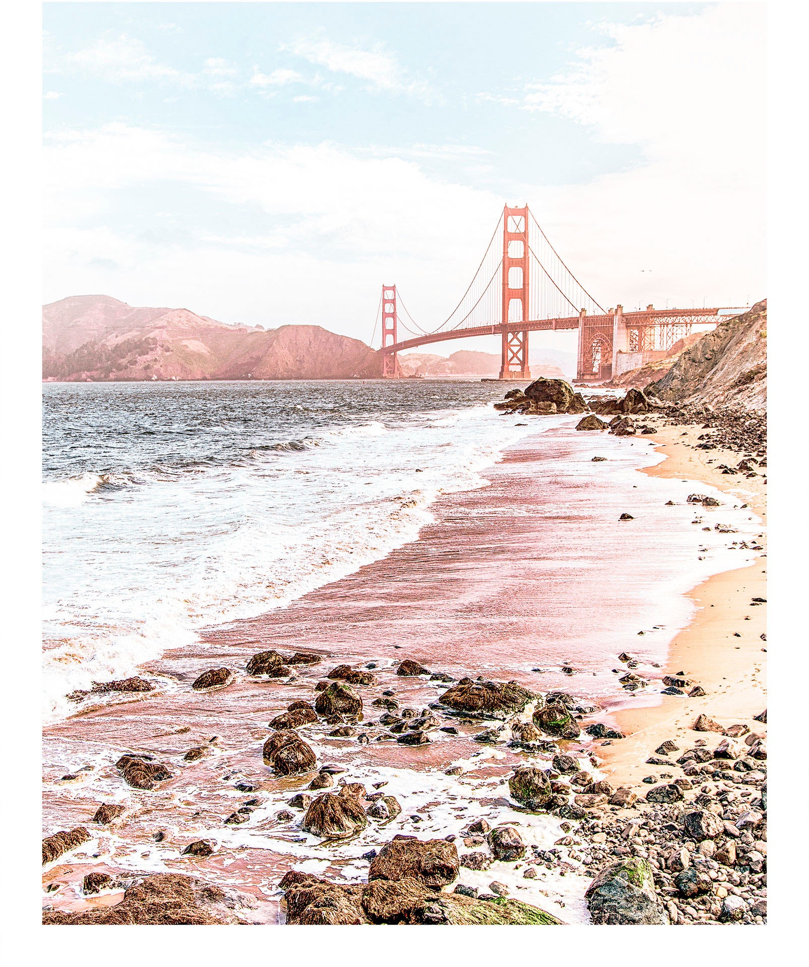 Image of Komar Bild "VOYAGE Golden Gate" Natur 1 Stk. tlg. Wandbild zur Dekoration - ohne Rahmen