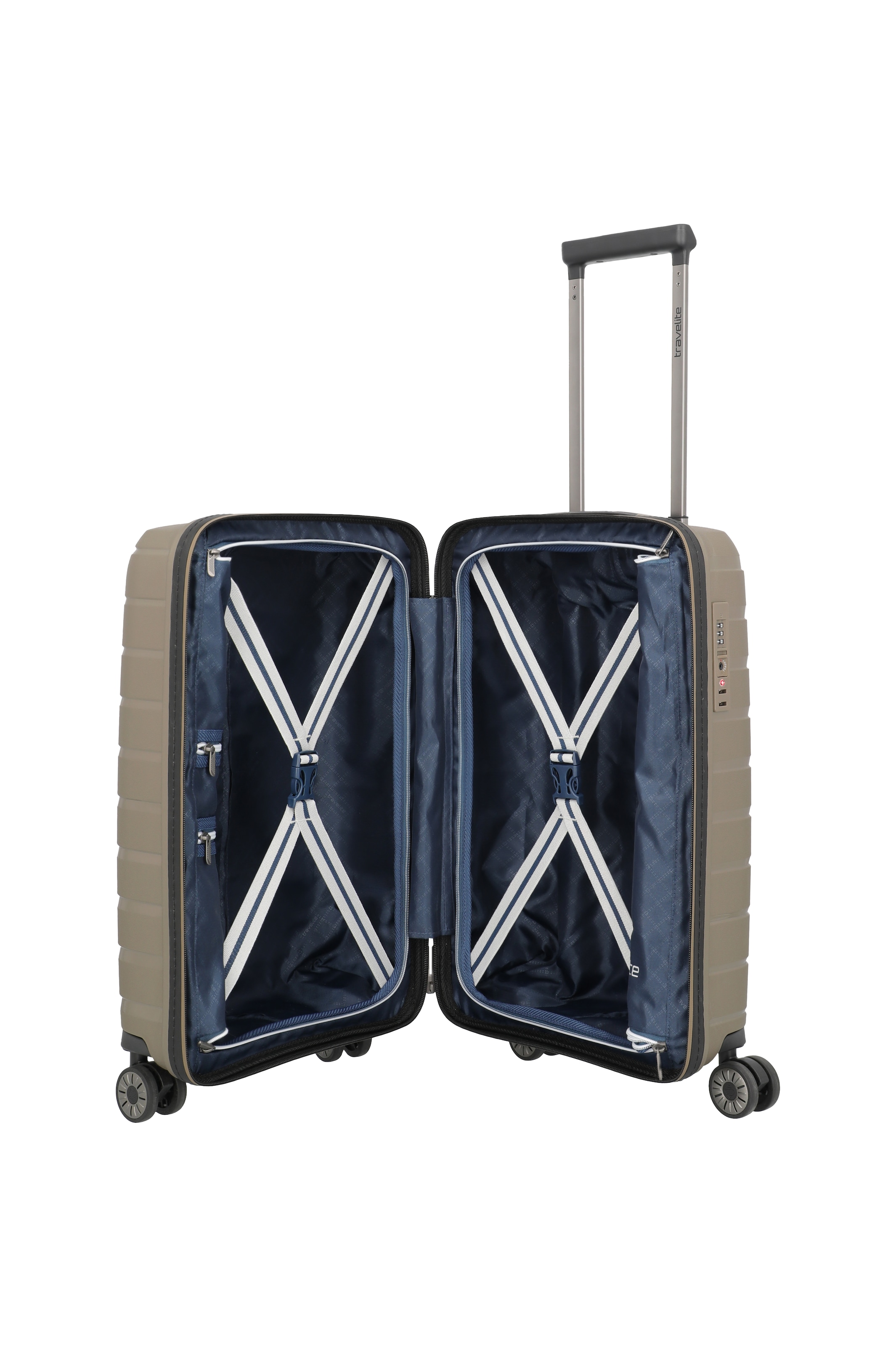 travelite Trolley »AIR BASE Reisekoffer Hartschale« 35 litre 4 Rollen Matériau résistant et agencement intérieur intelligent