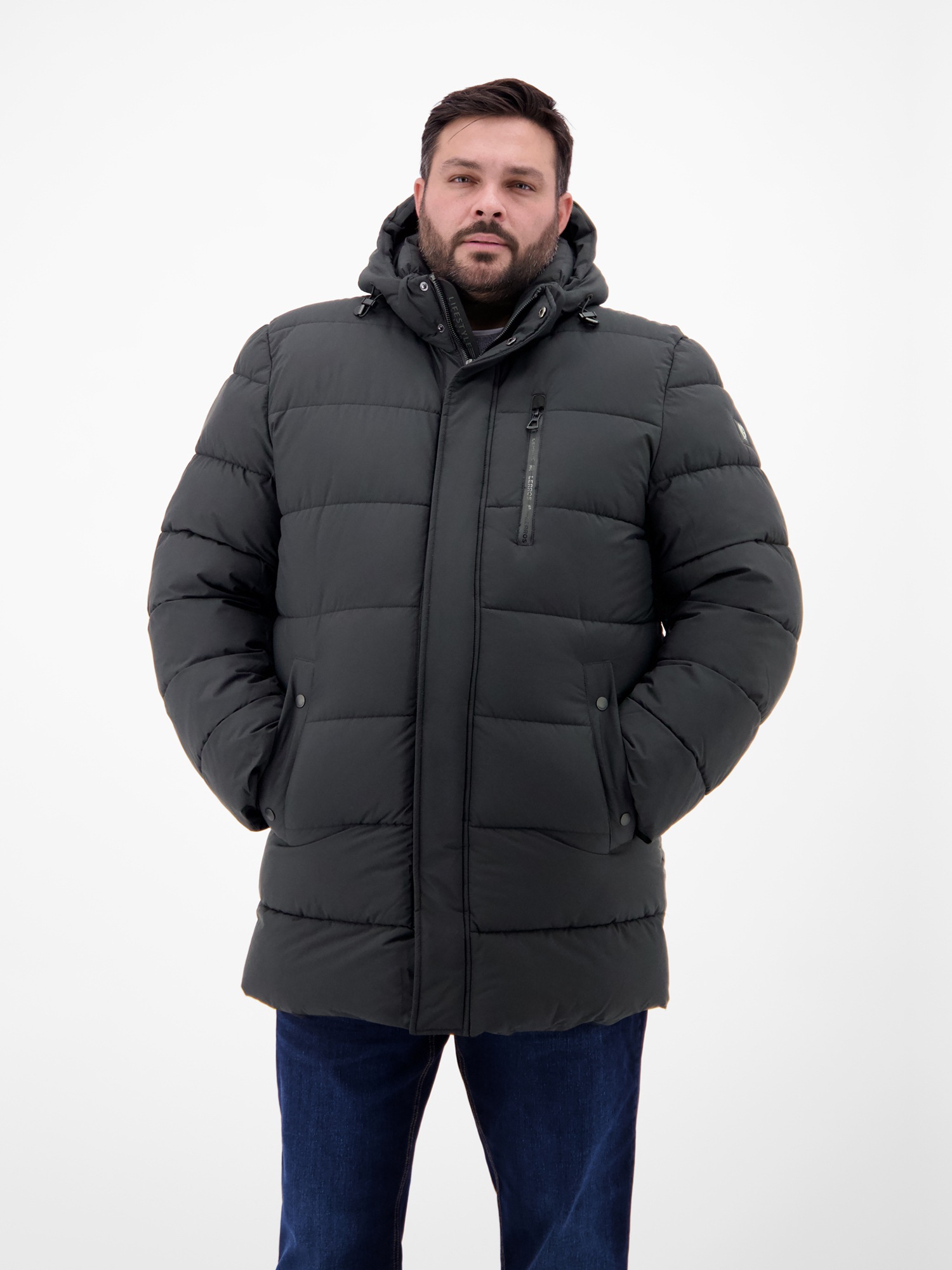 Image of LERROS Winterjacke "Herren Steppjacke in Grossen Grössen" mit Kapuze