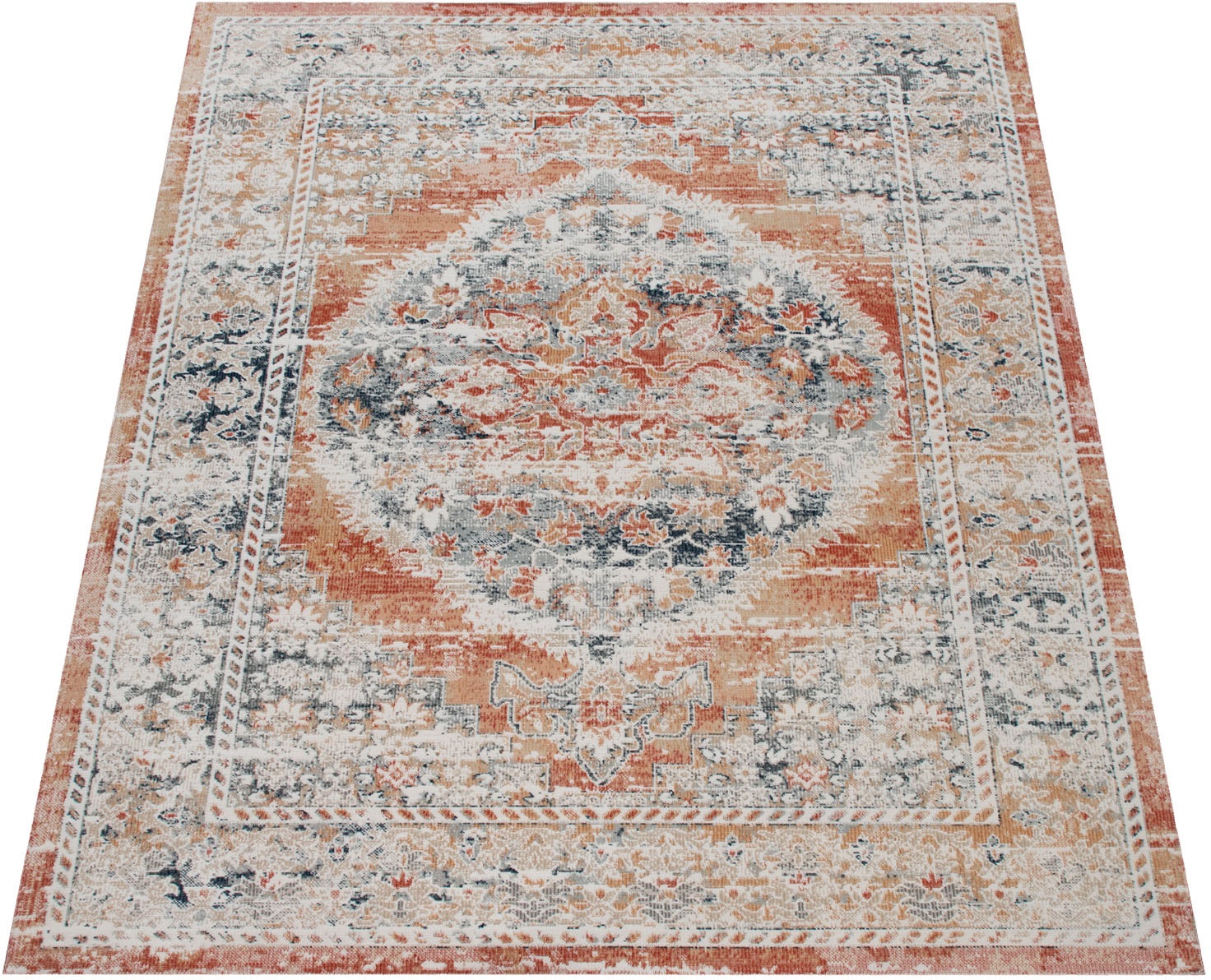 Image of Paco Home Teppich »Mabella 495«, rechteckig, 4 mm Höhe, Flachgewebe, Orient-Optik, Vintage Design, In- und Outdoor geeignet, Wohnzimmer bei Ackermann Versand Schweiz