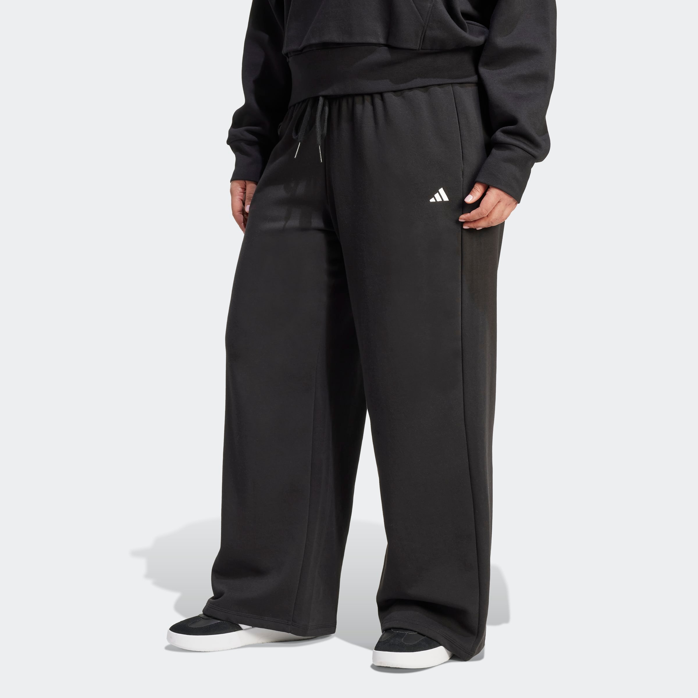 Image of adidas Sportswear Sporthose "ESSENTIALS FEEL COZY, KLEINES LOGO, OHNE SAUM - GROSSE GRÖSSEN" für Erwachsene, mit Kordelverschluss, normal-weite Passform