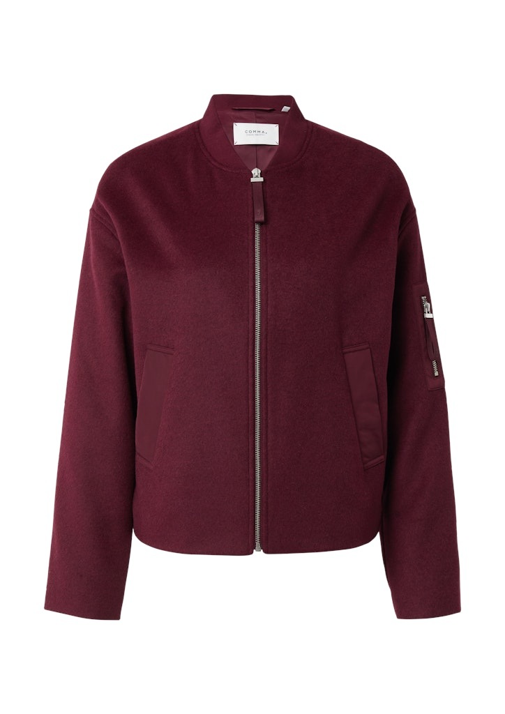 comma casual identity Blouson, Flanell mit Wollanteil