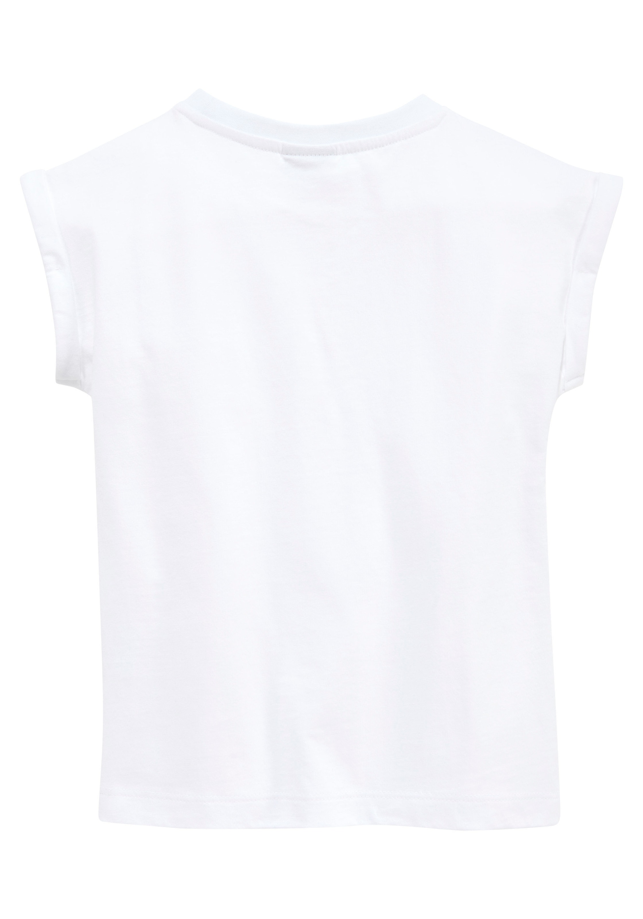 Modische KIDSWORLD T-Shirt »keep calm be niedlichem versandkostenfrei ohne Mindestbestellwert a shoppen - Einhornmotiv and unicorn«, mit