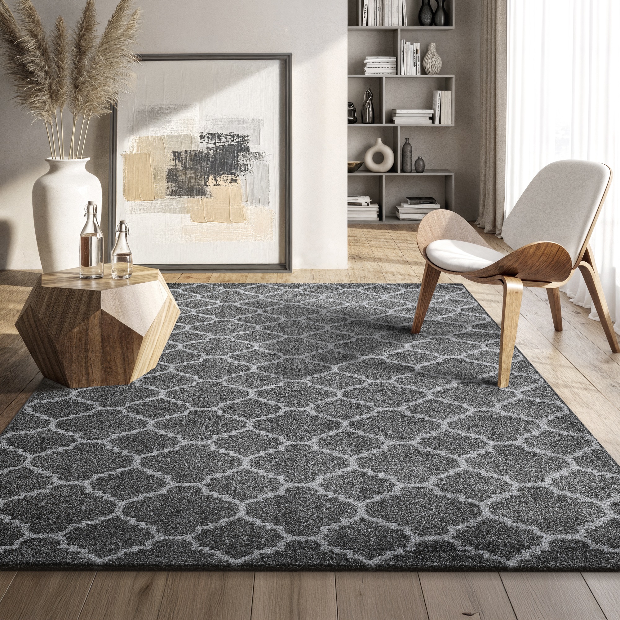 Sanat Teppich »Boho 8202  , auch als Läufer und in Rund« rechteckig 10 mm Höhe Kurzflor, robust, Boho, Scandic, für Fussbodenheizung geeignet