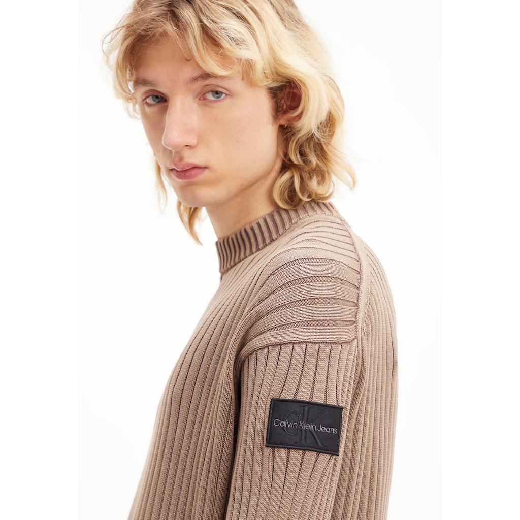 Calvin Klein Jeans Strickpullover, mit Calvin Klein Logo-Badge am Ärmel