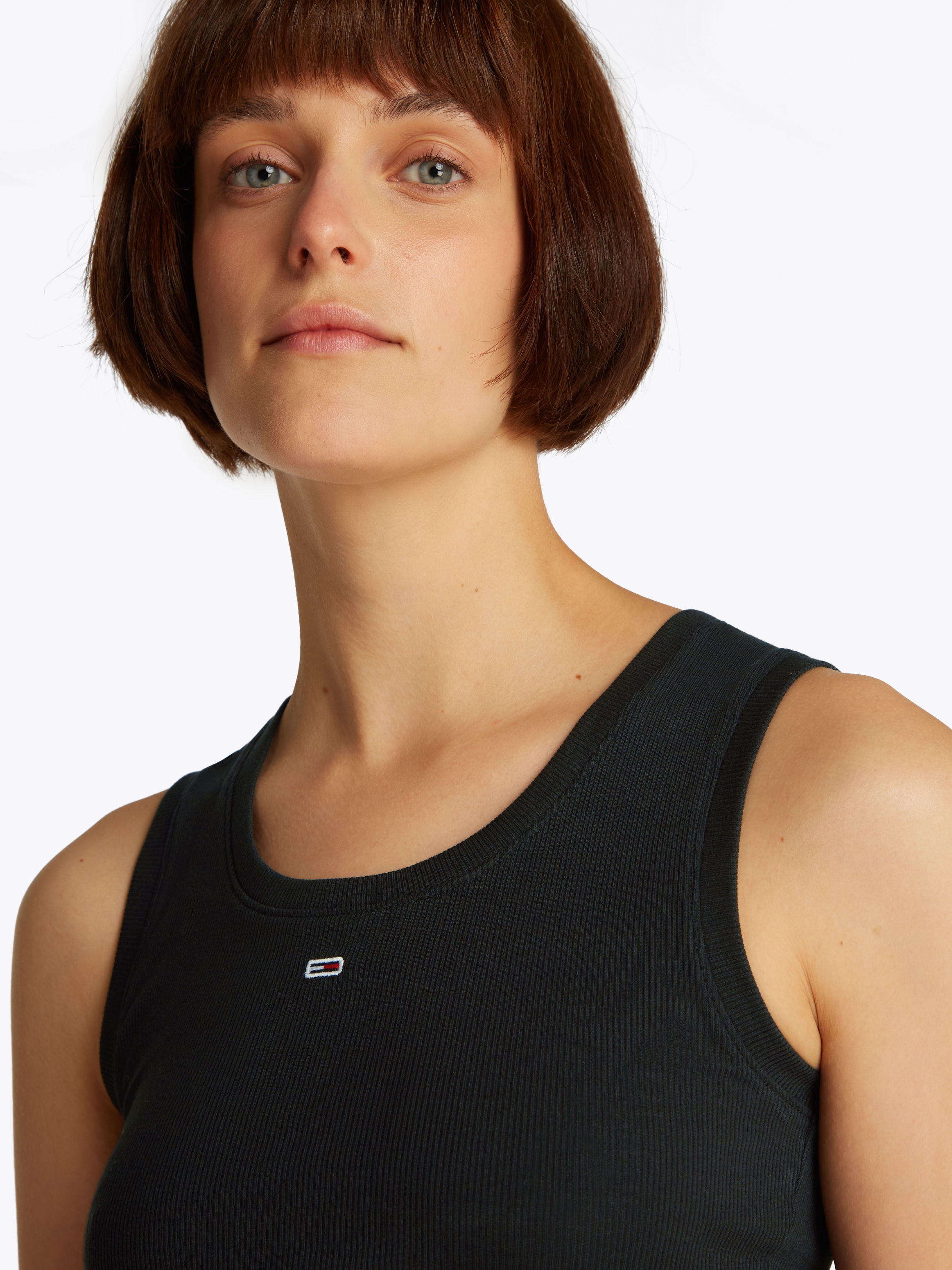 Tommy Jeans Curve Tanktop »TJW ESSENTIAL RIB TANK EXT«, in Grossen Grössen, Rippware