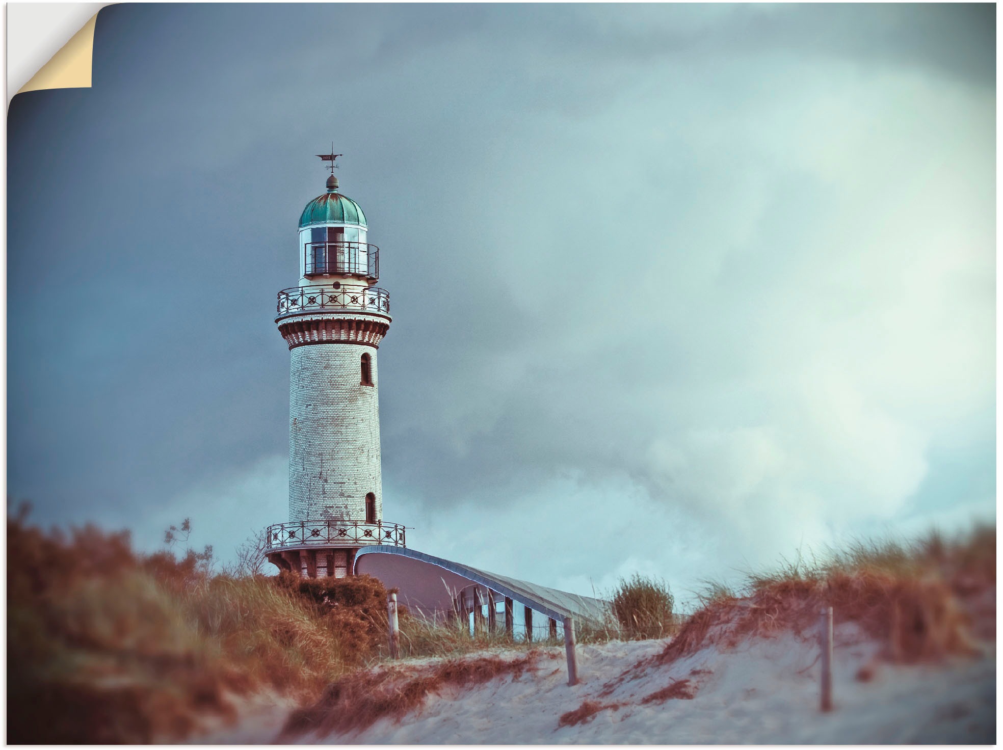 Image of Artland Wandbild »Der Warnemünder Leuchtturm«, Gebäude, (1 St.), in vielen Grössen & Produktarten -Leinwandbild, Poster, Wandaufkleber / Wandtattoo auch für Badezimmer geeignet bei Ackermann Versand Schweiz