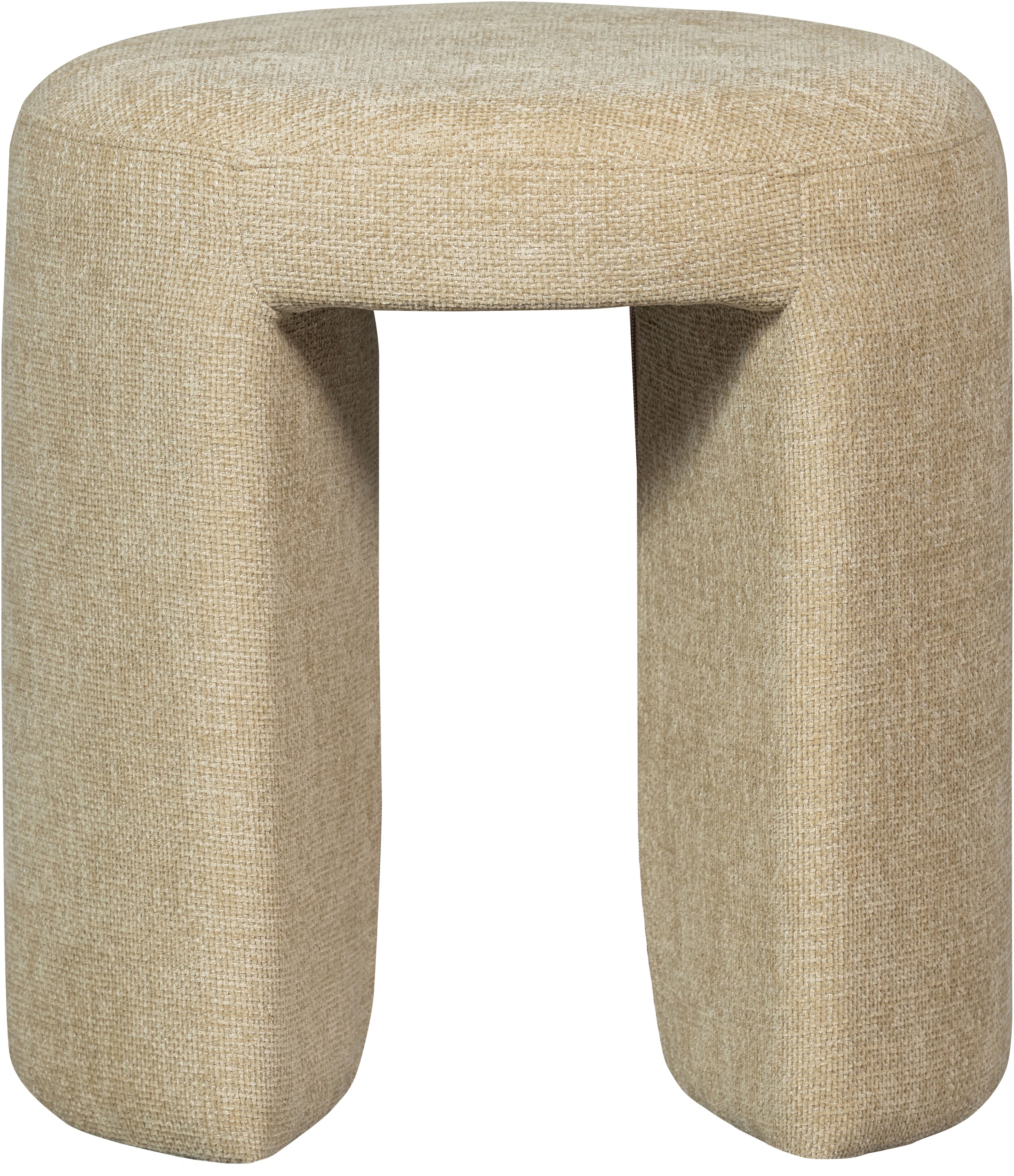 WOOOD Pouf »Charlie kompakte Form, vollständig gepolstertes B 45 x T 45 x H 47 cm« Très haute résistance à l'usure, capacité de charge 100 kg, hauteur d'assise moyenne