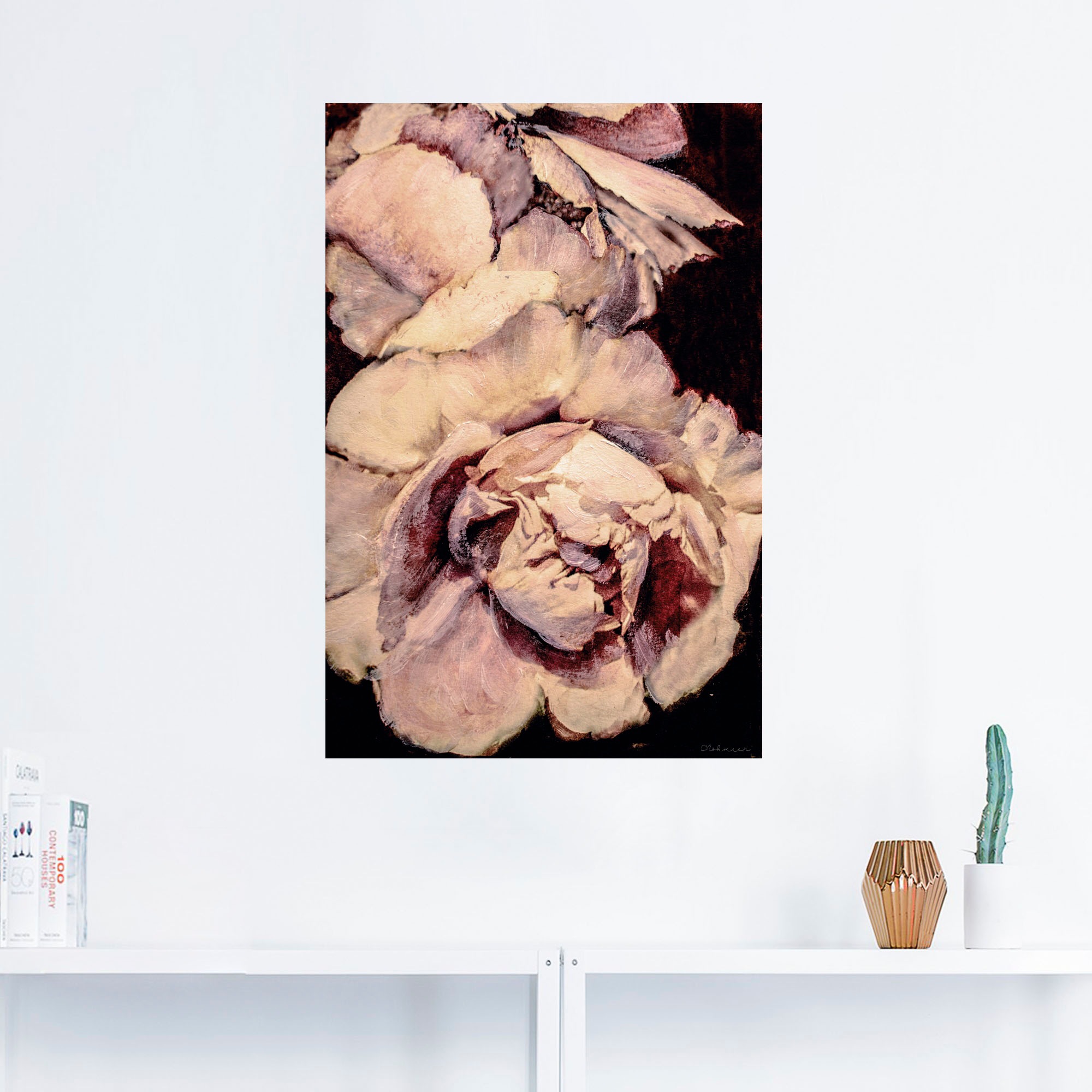 Image of Artland Wandbild »Pfingsrose III«, Blumen, (1 St.), in vielen Grössen & Produktarten - Alubild / Outdoorbild für den Aussenbereich, Leinwandbild, Poster, Wandaufkleber / Wandtattoo auch für Badezimmer geeignet bei Ackermann Versand Schweiz