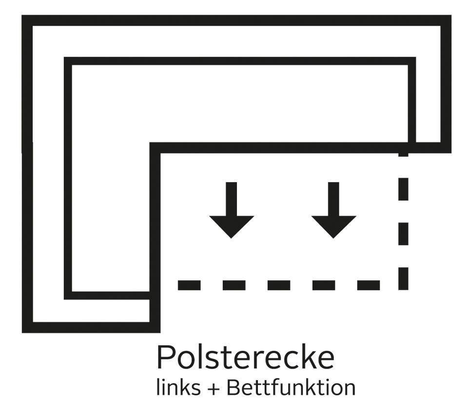 ♕ Places of Style Ecksofa »Cardoso«, Federkern, wahlweise mit Bett,  Schubkasten, teilweise Relaxfunktion versandkostenfrei auf | Kopfstützen