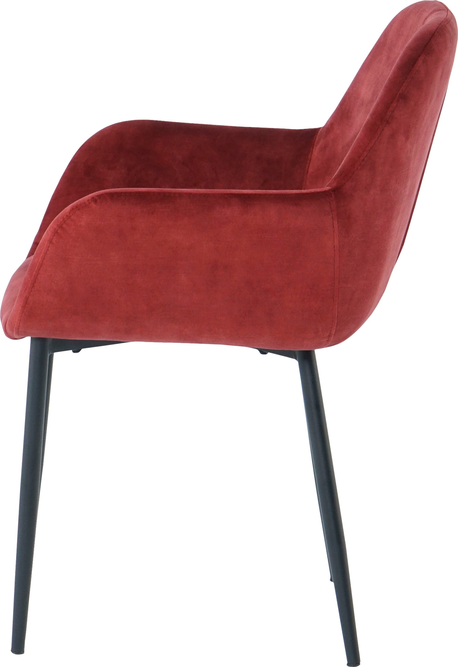 SIT Chaise avec accoudoirs »Jaipur 2er-Set mit Samtbezug & schwarzem Metallgestell« (Ensemble) 2 cuishousse en velours glamour rencontre accoudoirs évasés & dossier arrondi