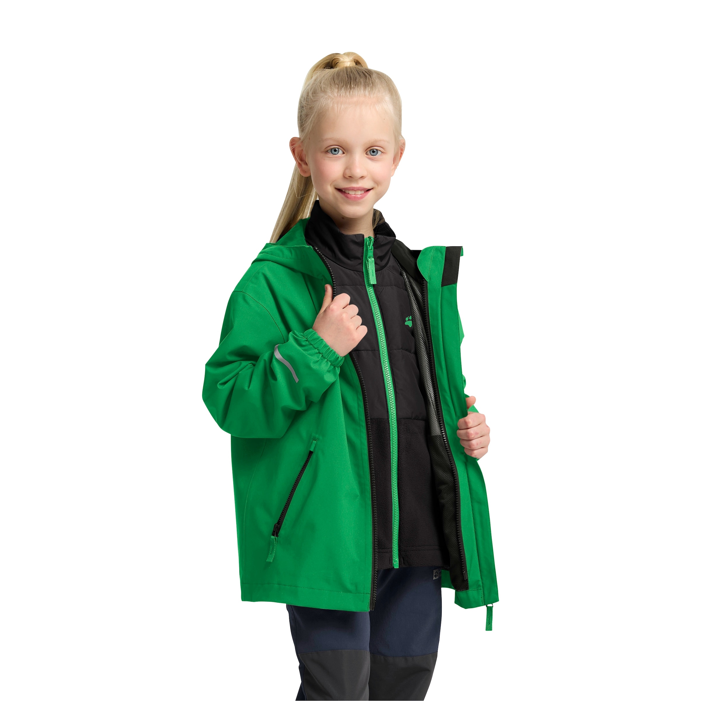 Jack Wolfskin 3-in-1-Funktionsjacke »HYBRID 3IN1 JACKET K«, 3in1, wasserdicht, Übergangsjacke