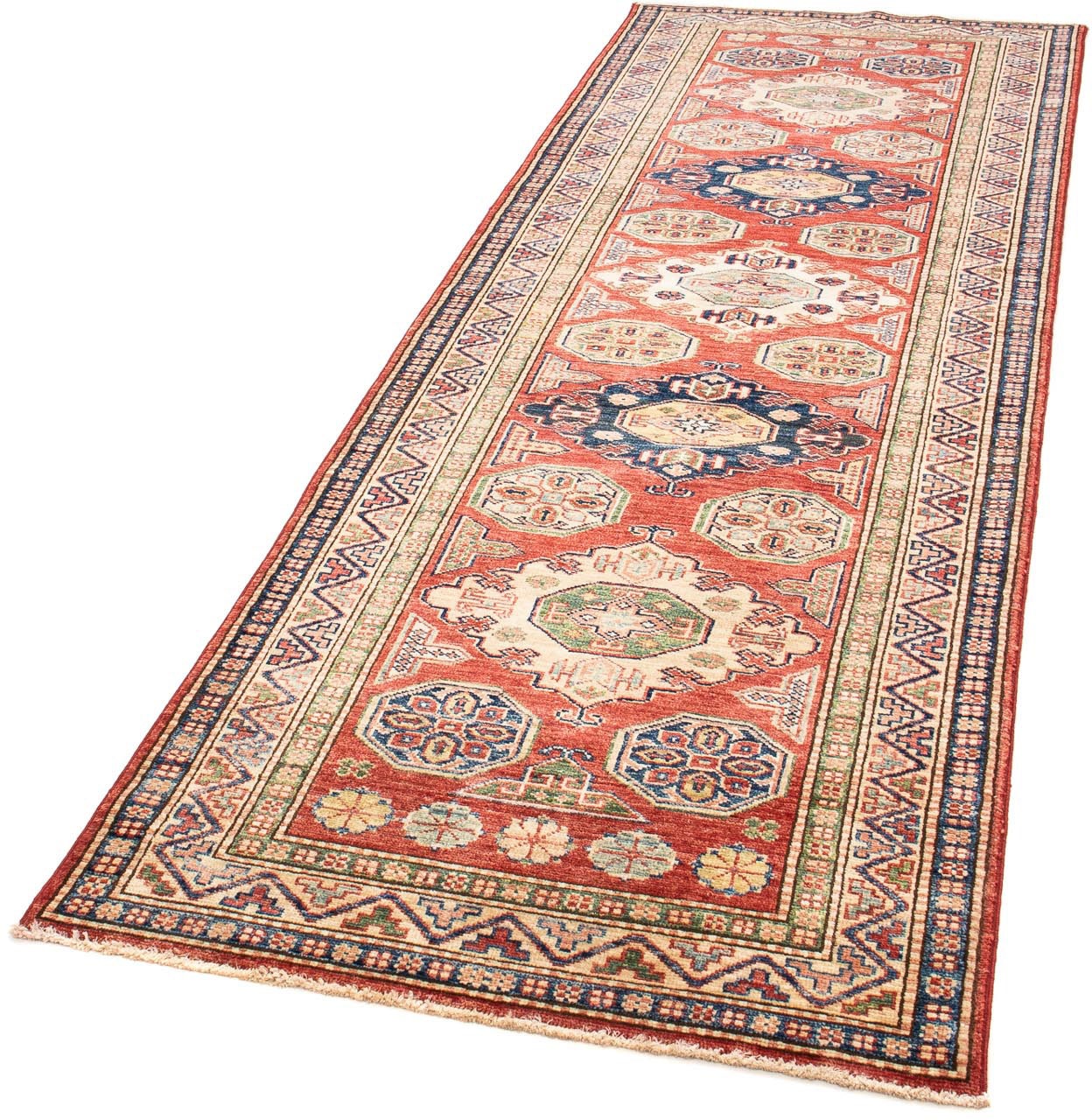 Image of morgenland Orientteppich »Ziegler - Kazak - 246 x 83 cm - rot«, rechteckig, 6 mm Höhe, Wohnzimmer, Handgeknüpft, Einzelstück mit Zertifikat bei Ackermann Versand Schweiz