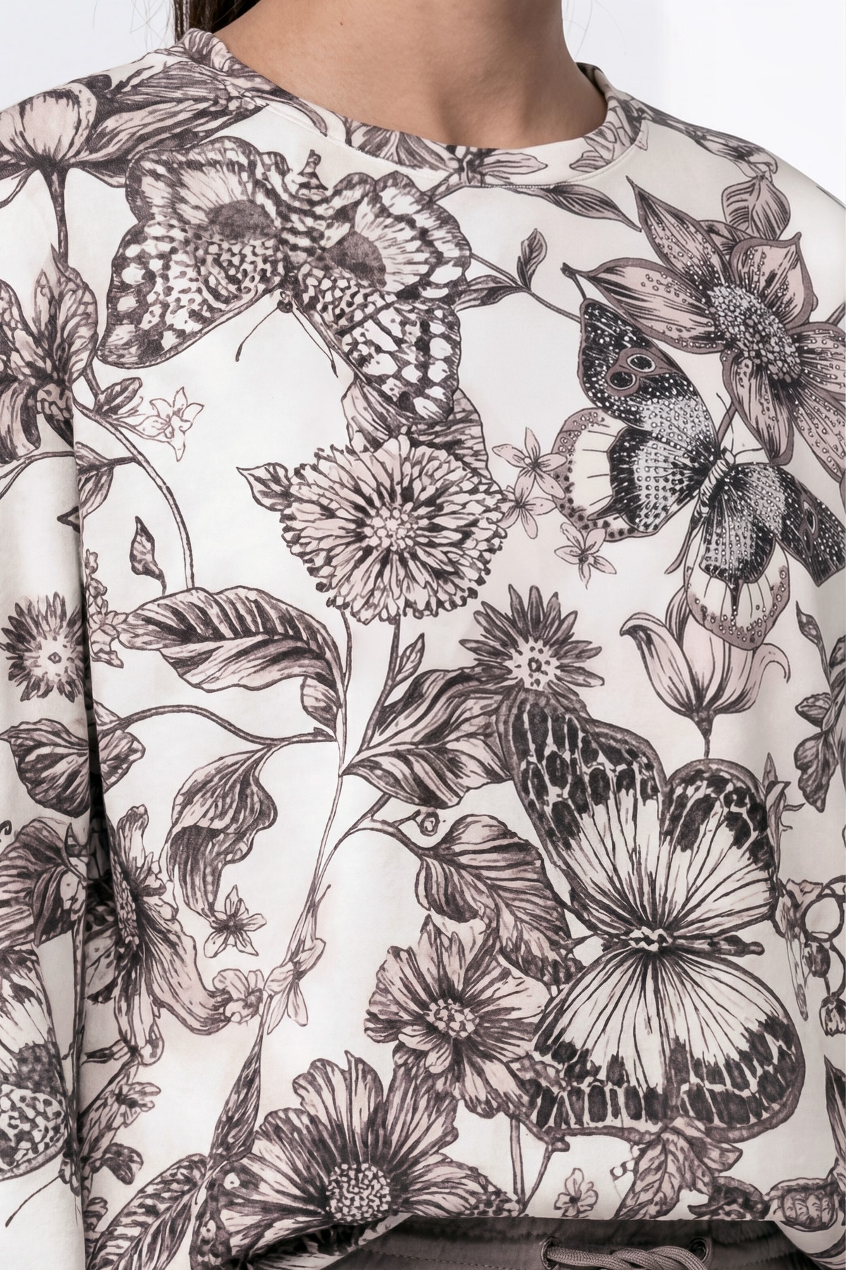 Monari Sweat-shirt »Sweatshirt Blume allover«, coupe régulière avec motif floral
