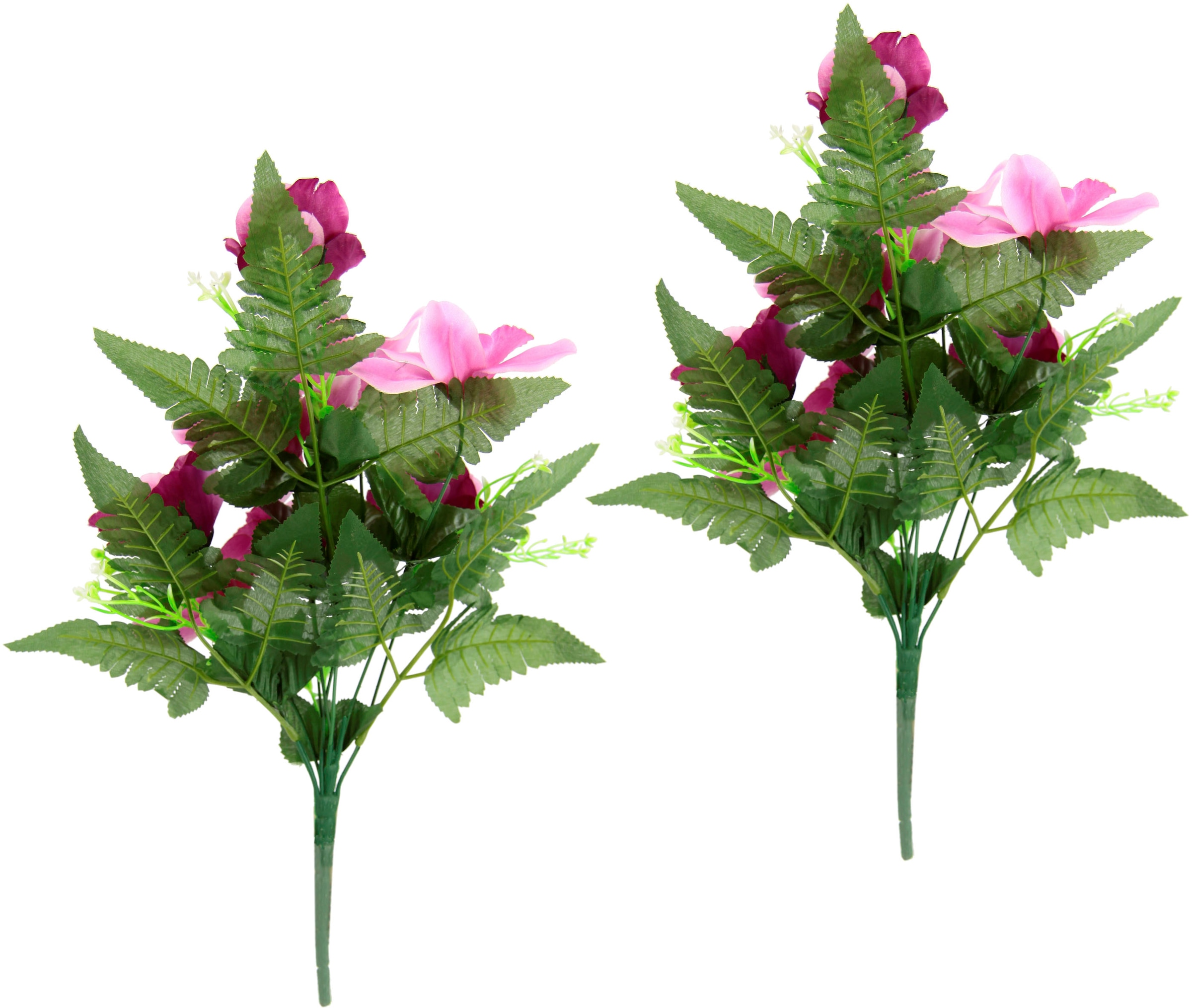 I.GE.A. Kunstblume »Bouquet aus Orchideen und Rosen«, 2er Set Kunstblumenstrauss zum Legen oder Stellen Künstliche Blumen