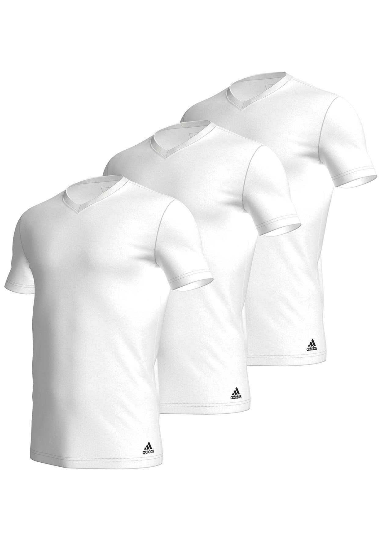 T-Shirt »"Active Flex Cotton"«, (3er-Pack), mit V-Ausschnitt, legere Passform
