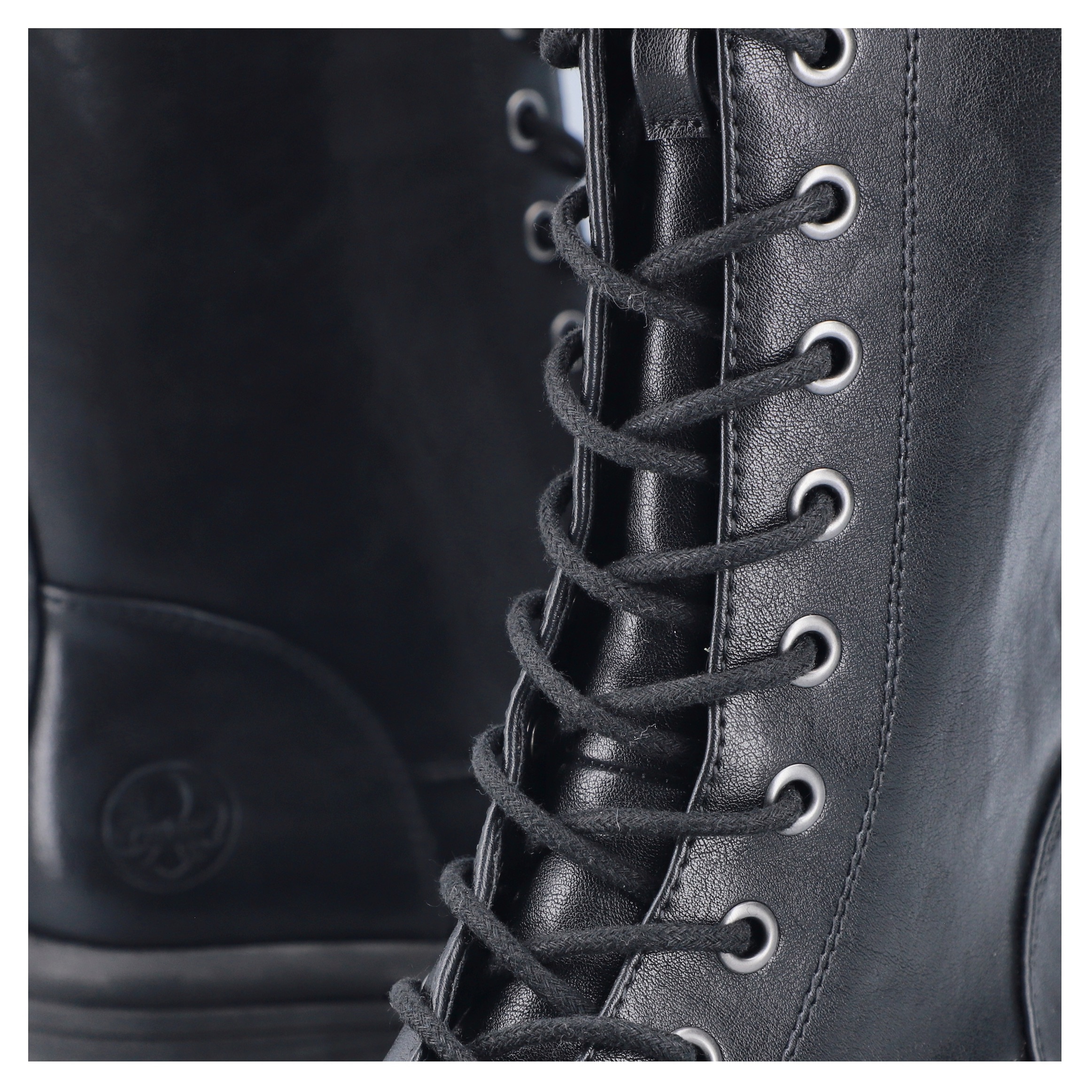 Rieker Schnürstiefel  Schnürboots mit Reissverschluss und robuster Profilsohle