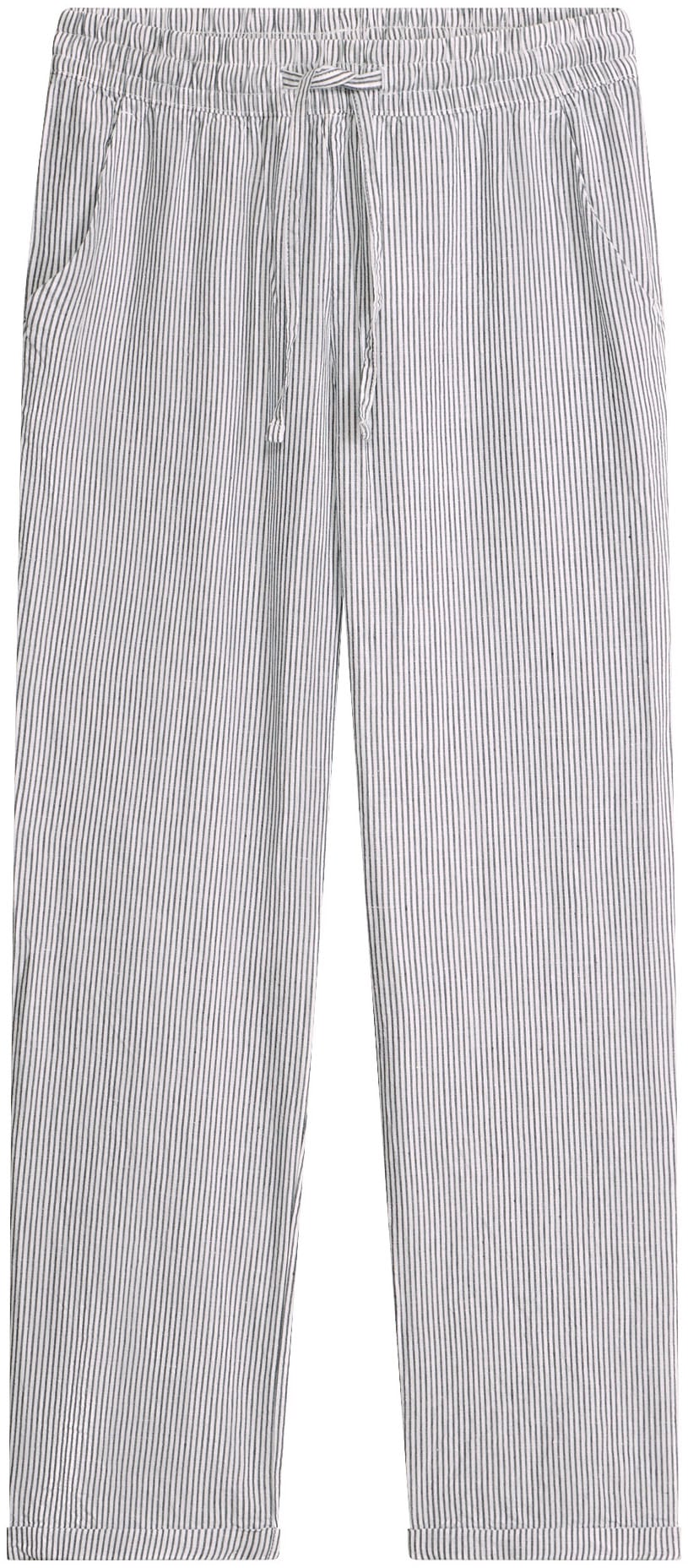 bonprix Pantalon en lin  aus Leinen und Lyocell, mit Elastik-Bündchen, Regular Fit