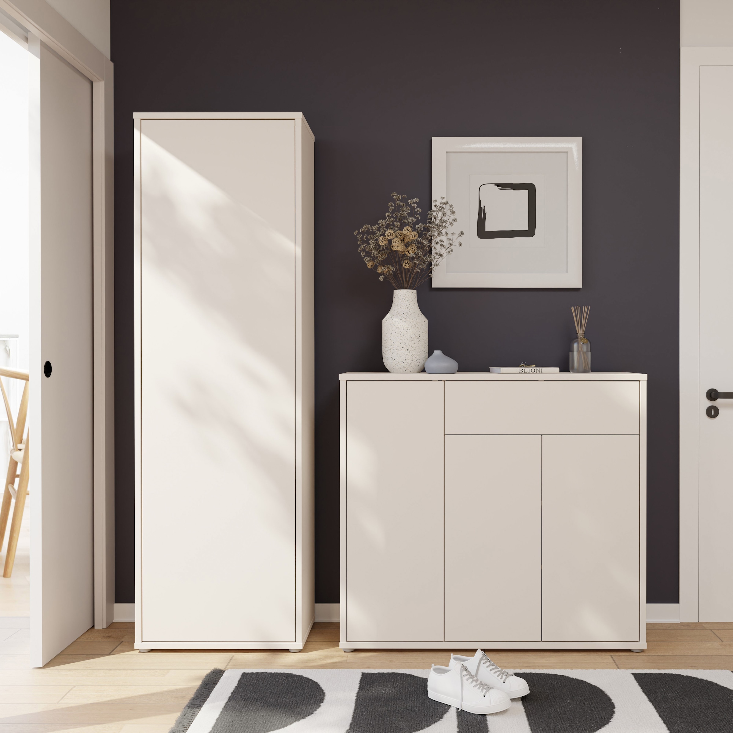 FORTE Armoire vestiaire »Alice Springs« L/H/P 59,8/191,9/34,9 cm Push to open