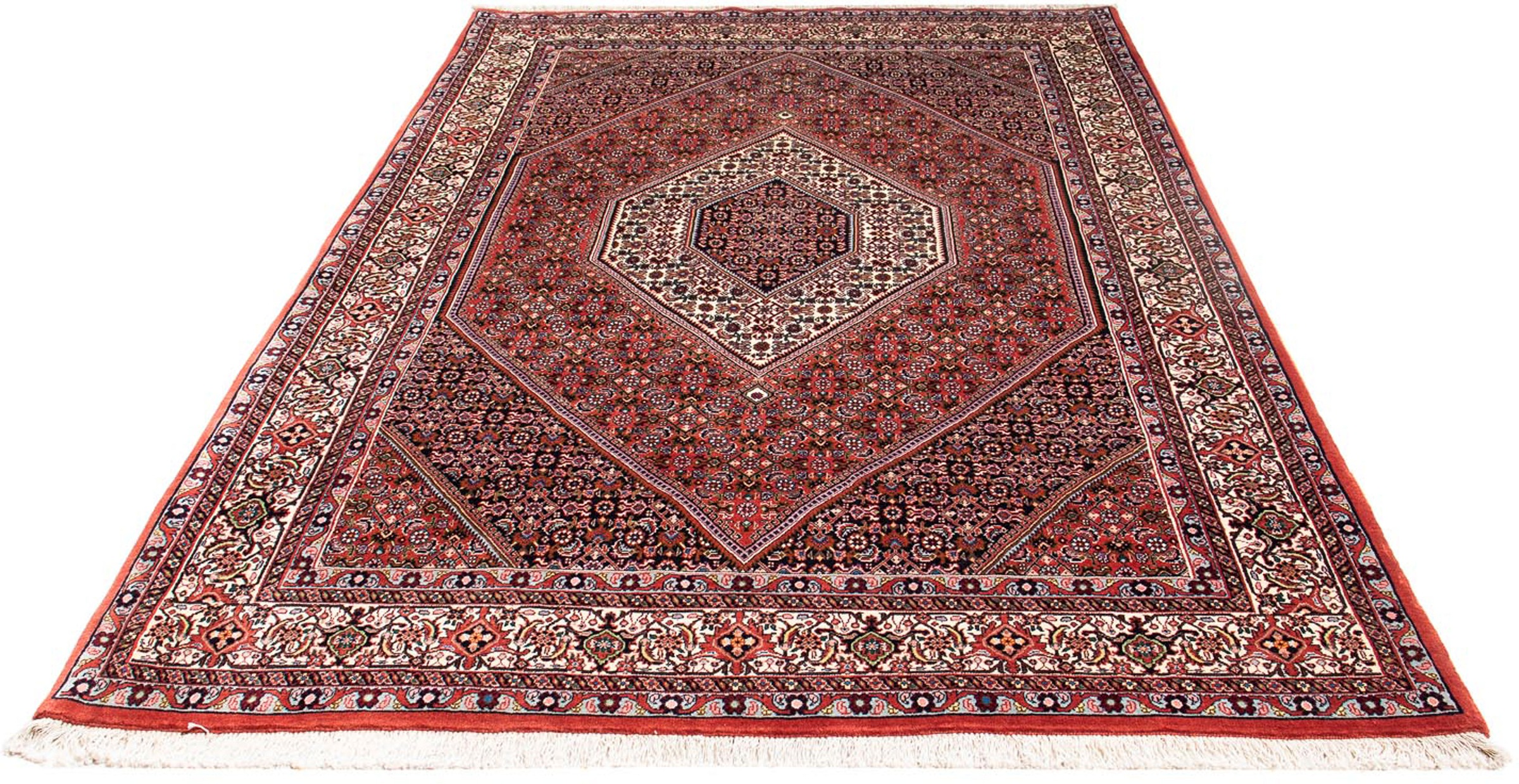 Image of morgenland Orientteppich »Perser - Bidjar - 263 x 168 cm - rot«, rechteckig, 15 mm Höhe, Wohnzimmer, Handgeknüpft, Einzelstück mit Zertifikat bei Ackermann Versand Schweiz