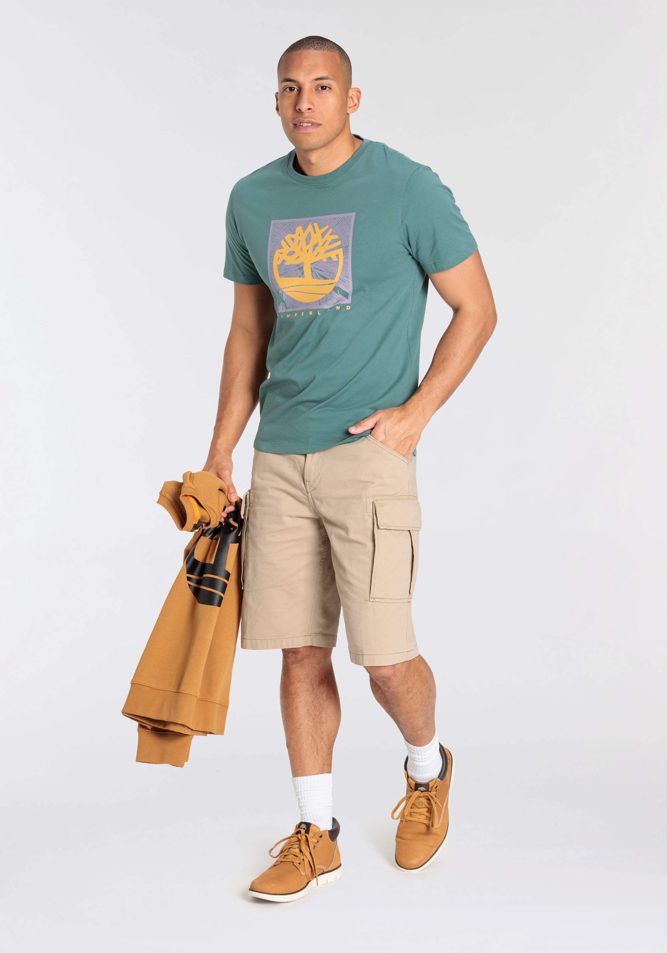 Timberland T-Shirt »Short Sleeve Front Graphic Tee«, in grossen Grössen