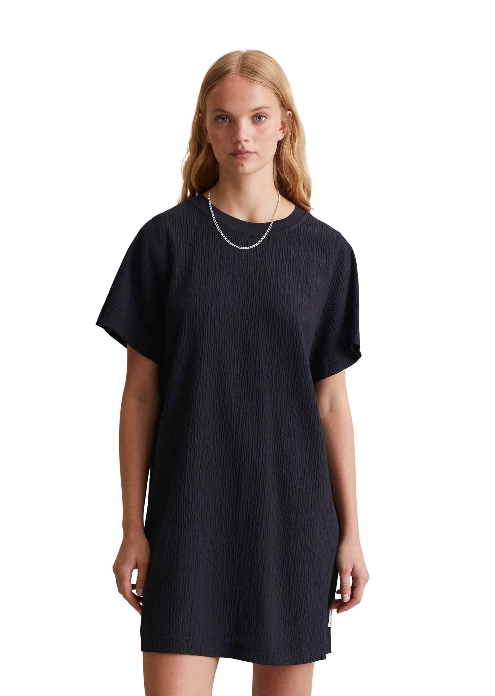 Image of Marc OPolo DENIM Midikleid Crinkle-Optik, nicht gefüttert, im T-Shirt-Stil