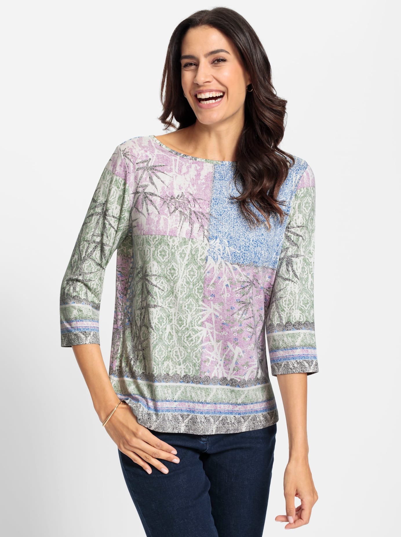 Inspirationen Print-Shirt »3/4-Arm-Shirt«, (1 tlg.)