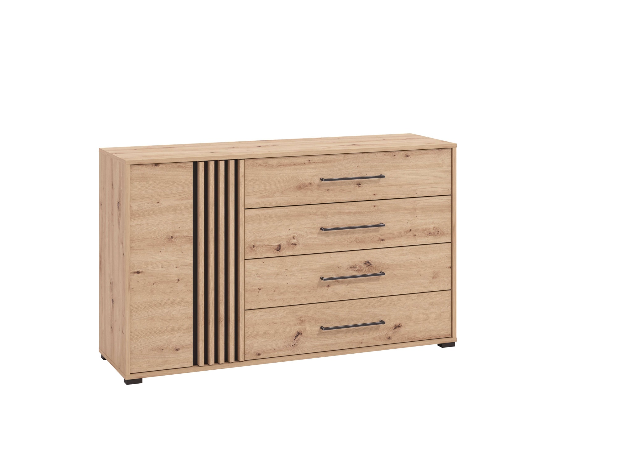 INOSIGN Commode »Ascalon Sideboard, Breite 138 oder 93 cm, mit ABS Schutzkanten« 3D Optik durch Lamellen/ Paneele, FSC-zertifizierter Holzwerkstoff