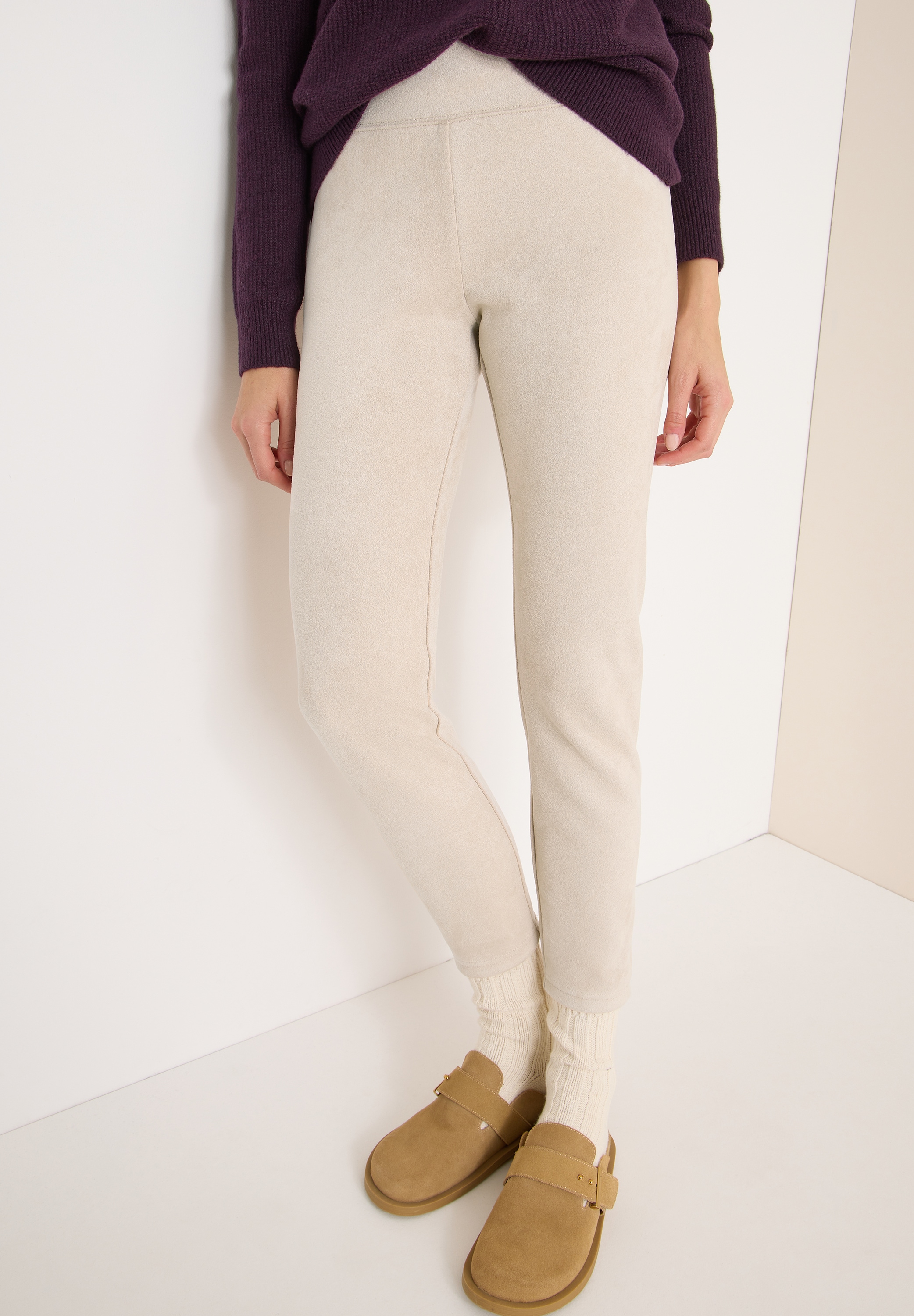 Image of Cecil Leggings Velourleggins mit elastischem Bund