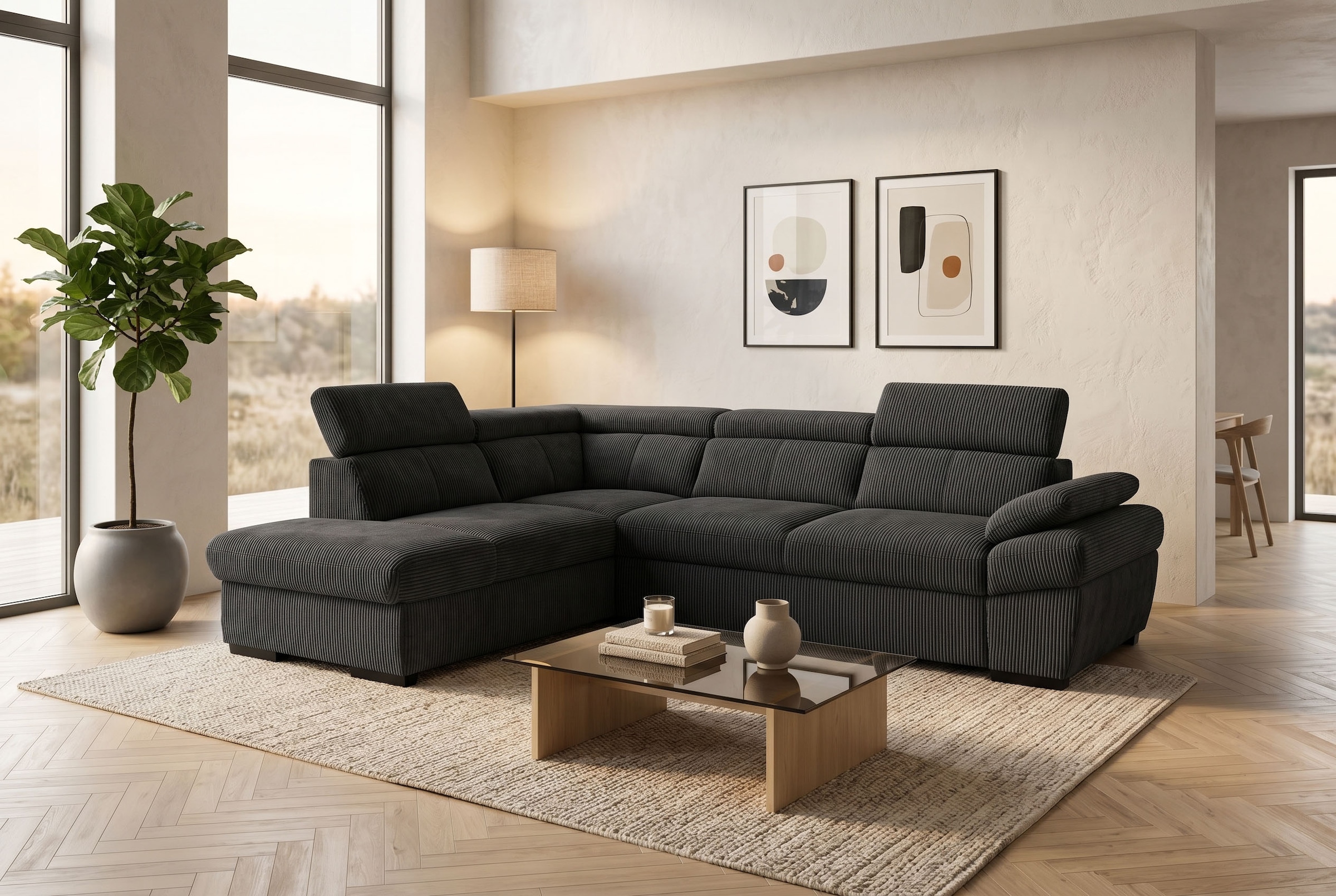Image of exxpo - sofa fashion Ecksofa "Salto inkl. Kopfteil- & Armteilverstellung, wahlw. Bett & Bettkasten" inkl. Kopf- und Armteilverstellung, wahlweise mit Bettfunktion