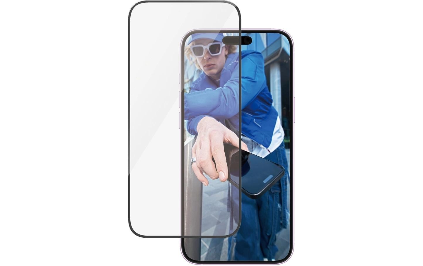 PanzerGlass Displayschutzglas »Ultra Wide Fit iPhone 16 Plus«, für iPhone 16 Plus, (1 St.)