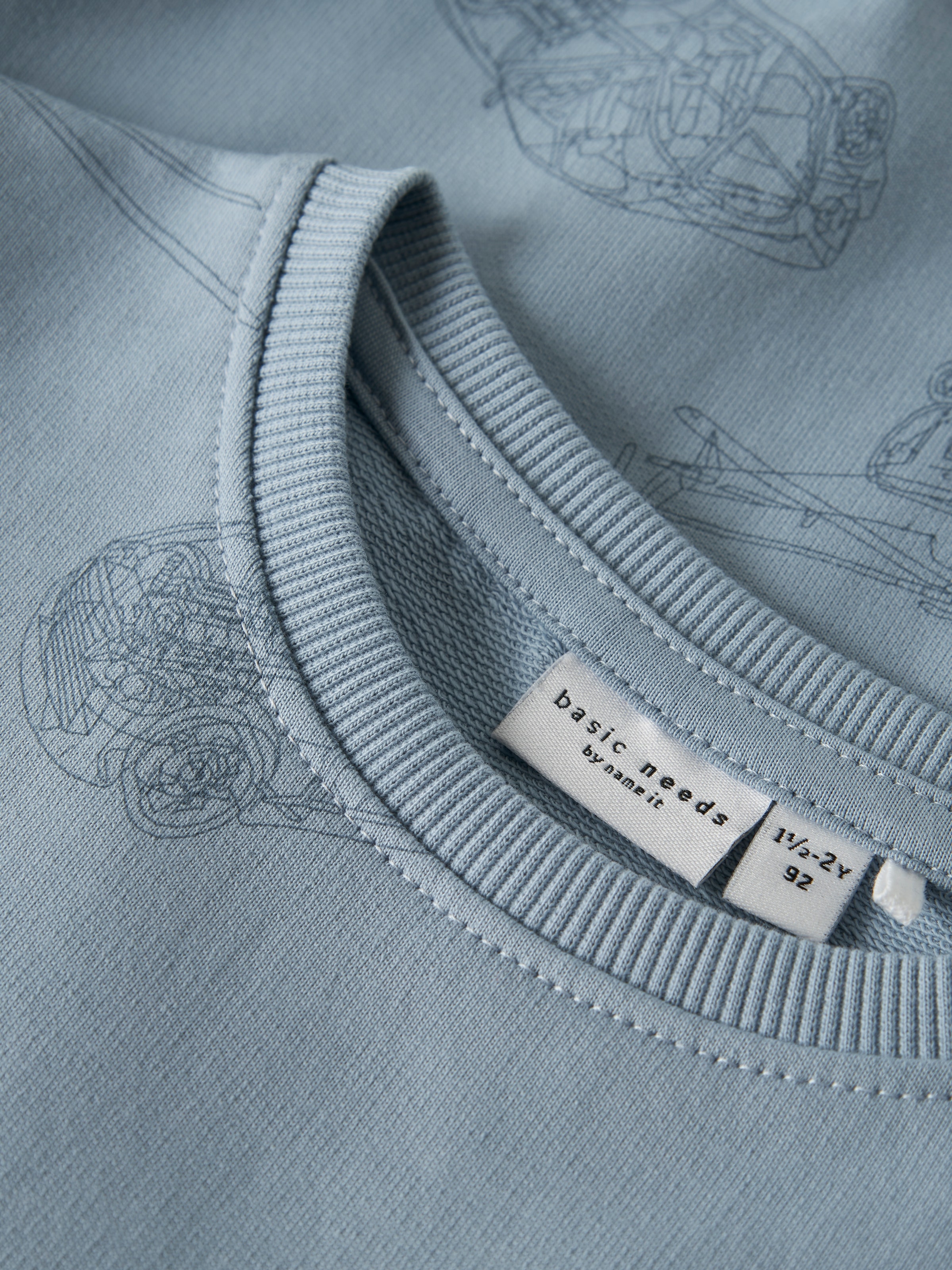 Name It Sweatshirt »NMMVARON für Jungen mit Alloverprint und Rippbündchen«, bedruckt, casual, regular fit, Baumwolle, Rundhals
