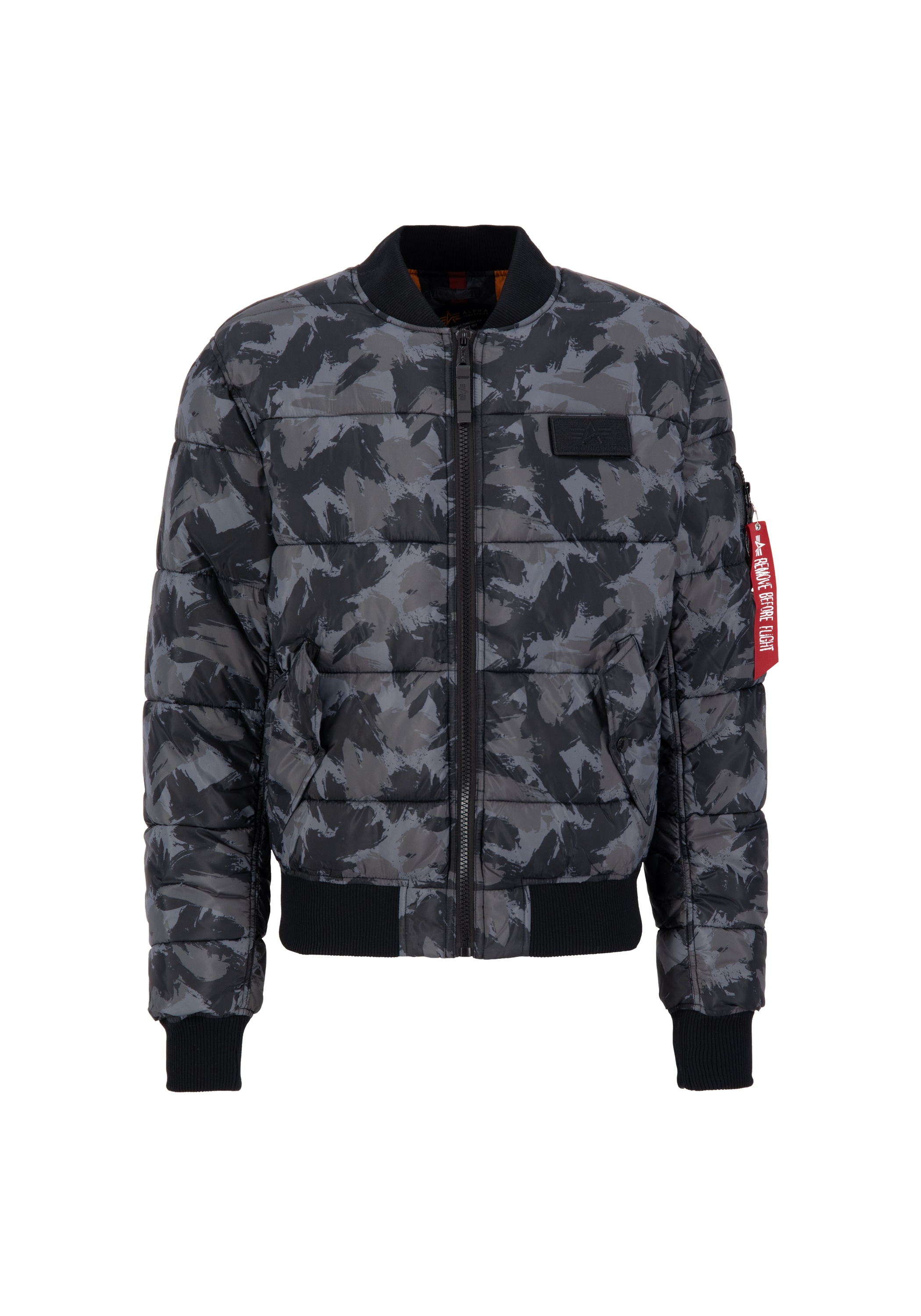 Alpha Industries , Bomberjacke »MA-1 Puffer Bomber Camo« , grün , S , Polyester Tafetta Stoff