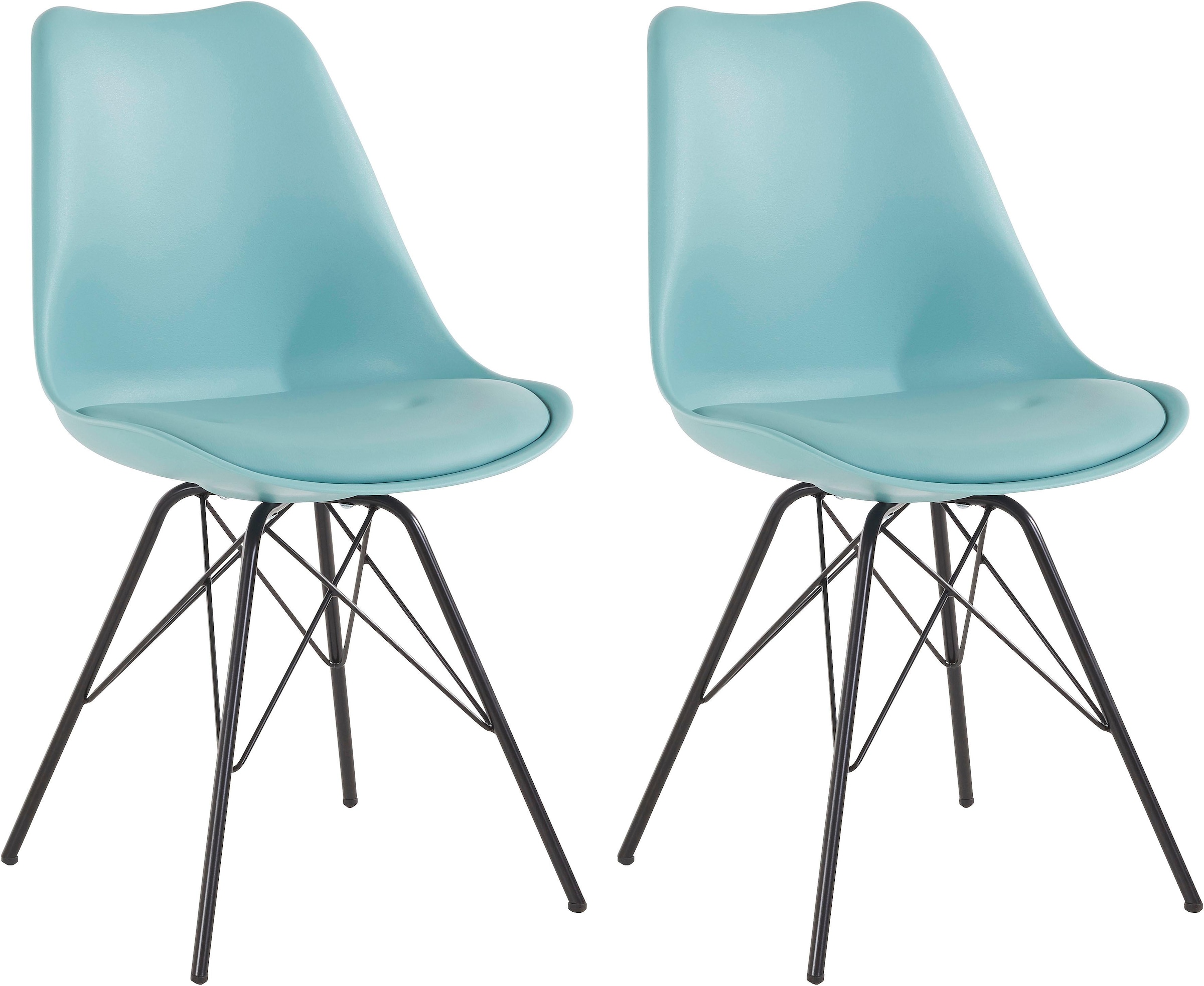 Homexperts 4-Fussstuhl »Ursel 01«, (Set), 2 St., Kunstleder, Sitzschale mit  Sitzkissen in Kunstleder kaufen