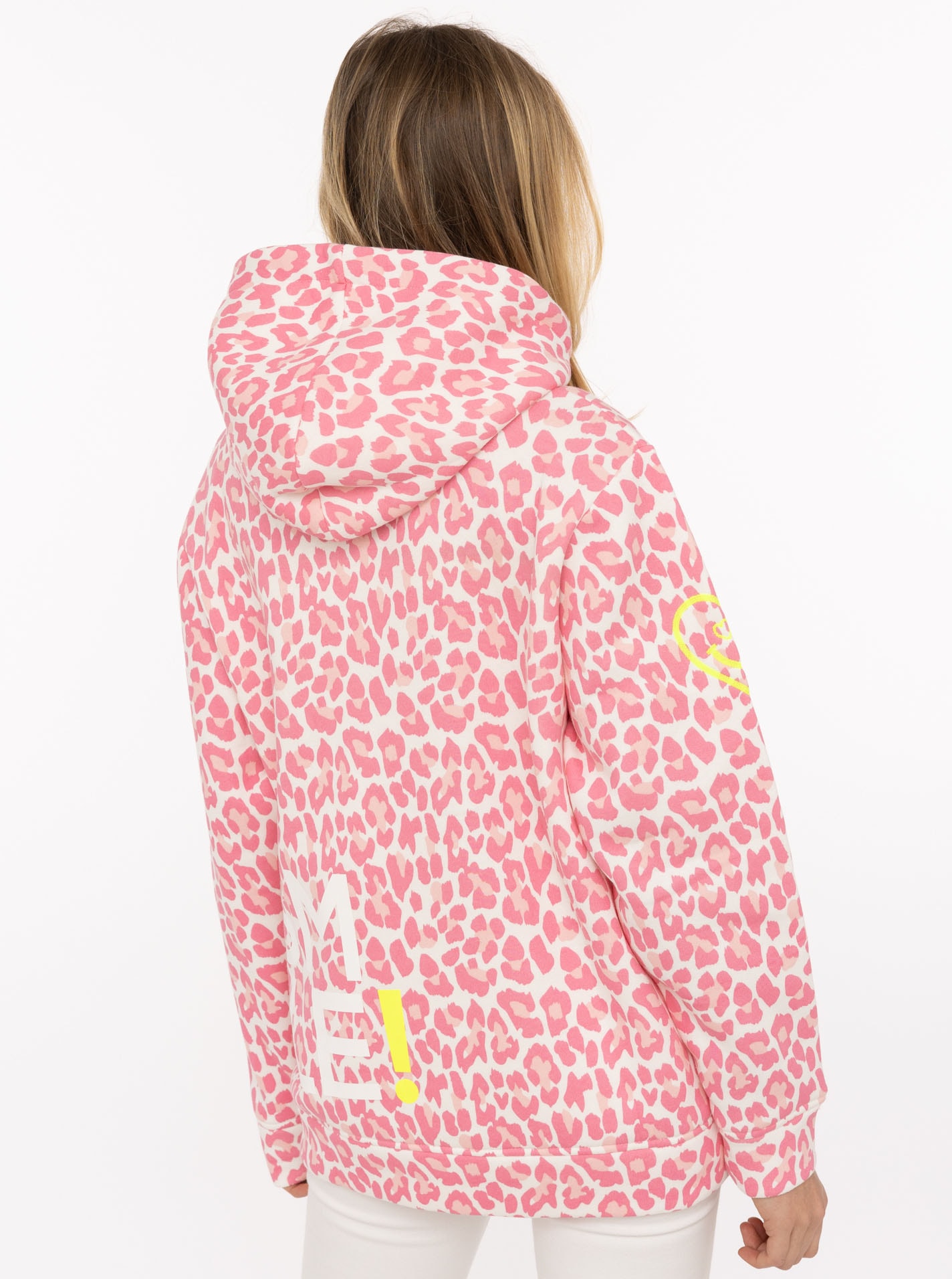 Zwillingsherz Hoodie »"Alissa Leo AOP"«, avec imprimé SMILE, capuche, motif léopard
