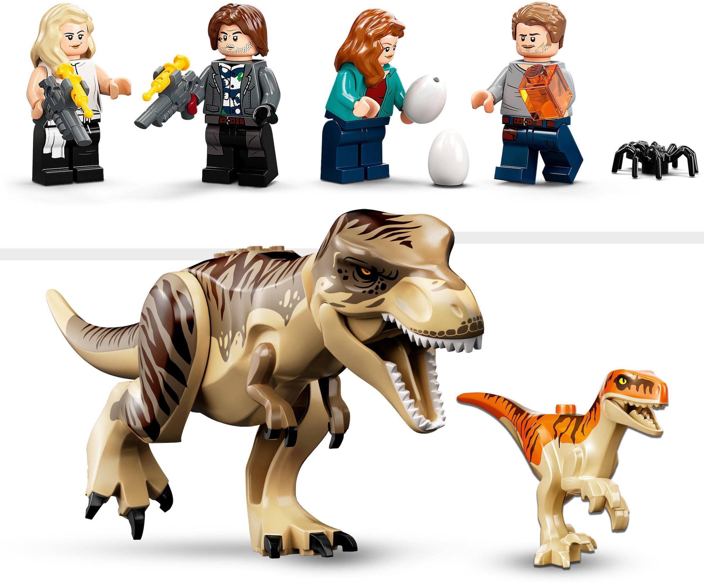 LEGO® Konstruktionsspielsteine »T. Rex & Atrociraptor: Dinosaurier-Ausbruch (76948)«, (466 St.), LEGO® Jurassic World