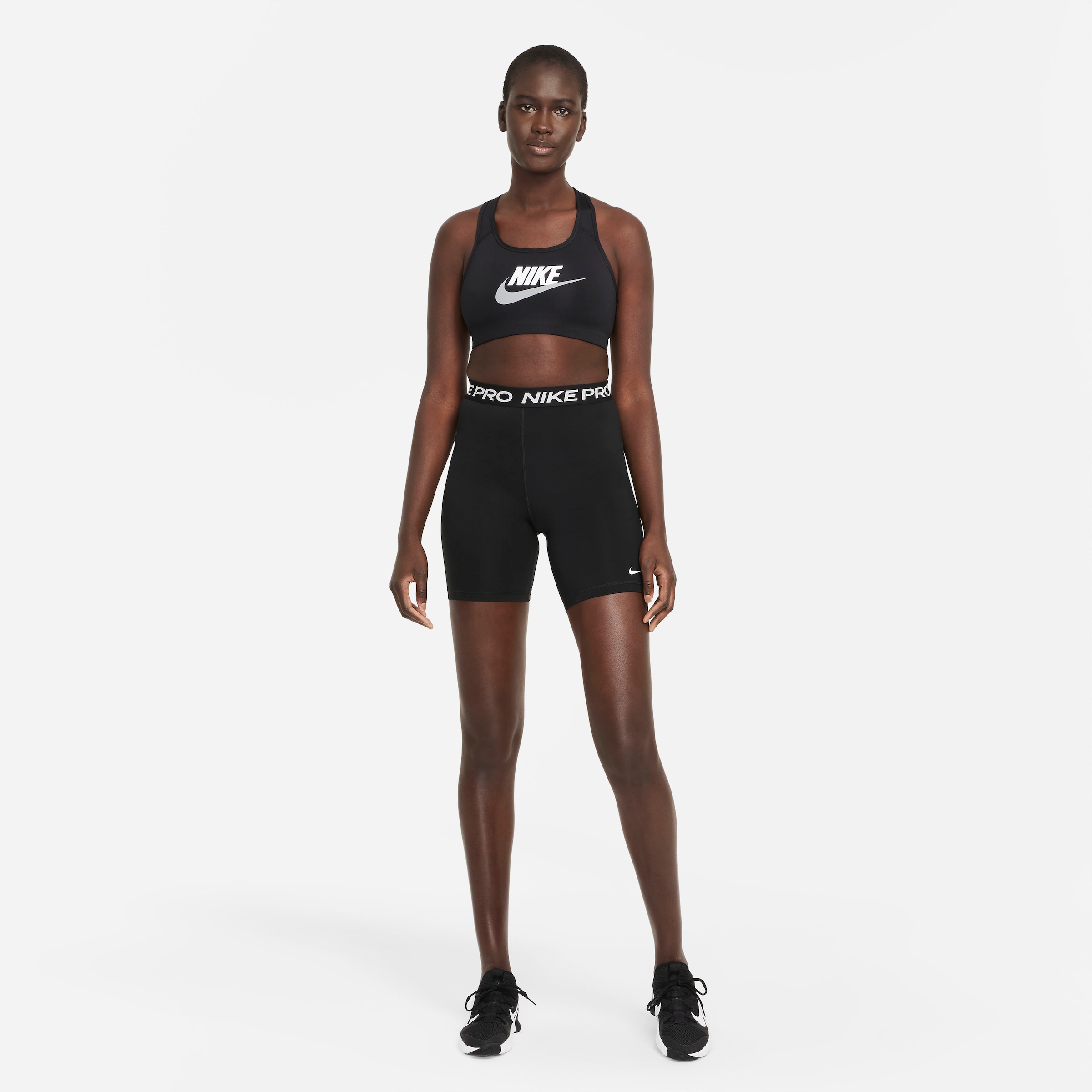 Swoosh Women\'s Graphic Pad reduziert! Sports Bra« Nike Medium-Support Sport-BH 1-Piece »Dri-FIT