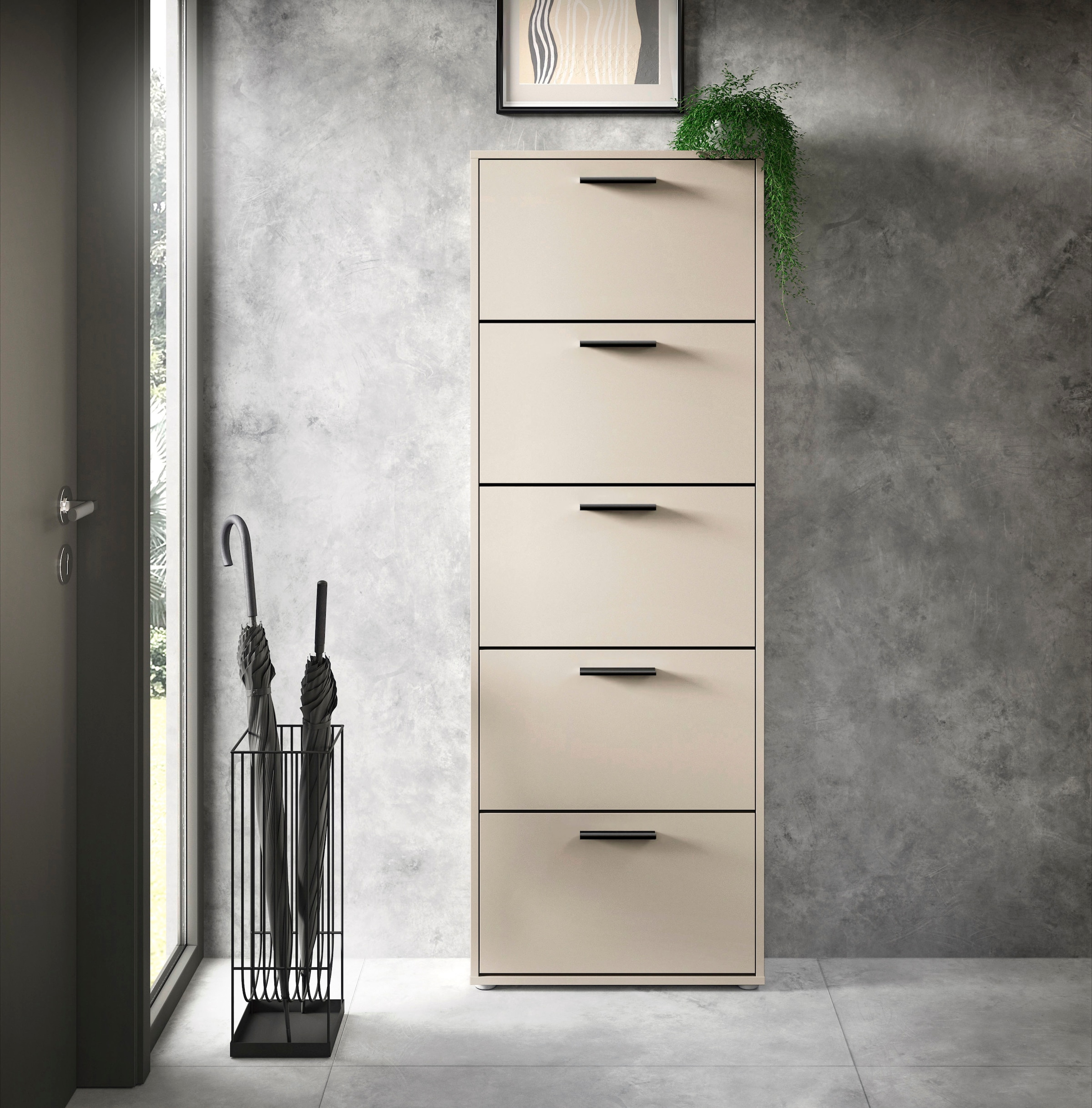 Image of HBZ Schuhkommode "Sam Schuhkipper, Schuhschrank BxHxT 59x169x17 cm" 1 Stk. tlg. Breite 59cm, FSC-Mix Credit
