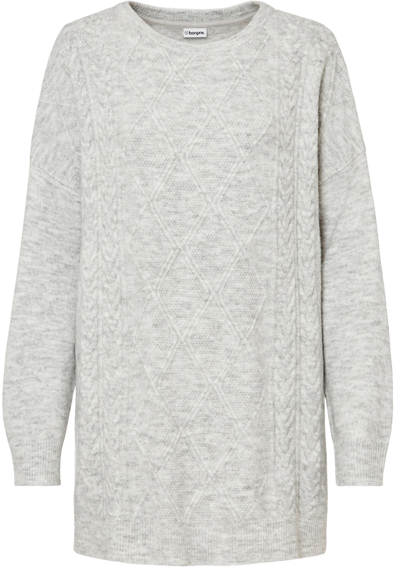 bonprix Pull en tricot aus Polyacryl, Polyester und Elasthan, mit Zopfmuster