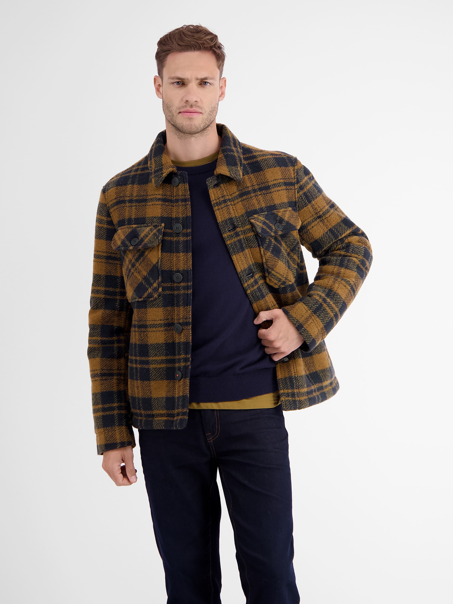 Image of LERROS Hemdjacke "Kariertes Overshirt-Jacket"