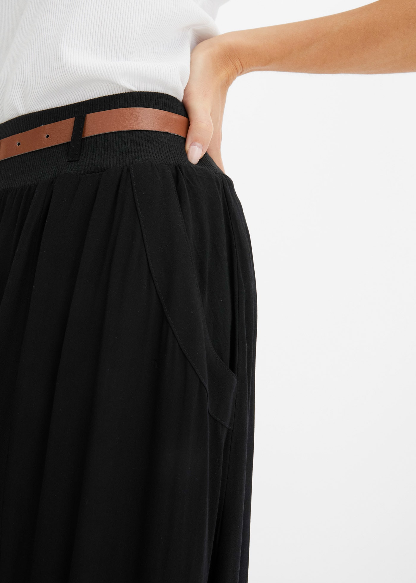 bonprix Maxirock »Maxirock mit Gürtel (2-tlg.Set)« Set, 2, 2 Stk. Maxirock mit Gürtel (2-tlg.Set)