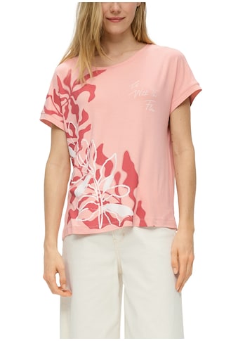 Print-Shirt, mit grossem Floral-Print