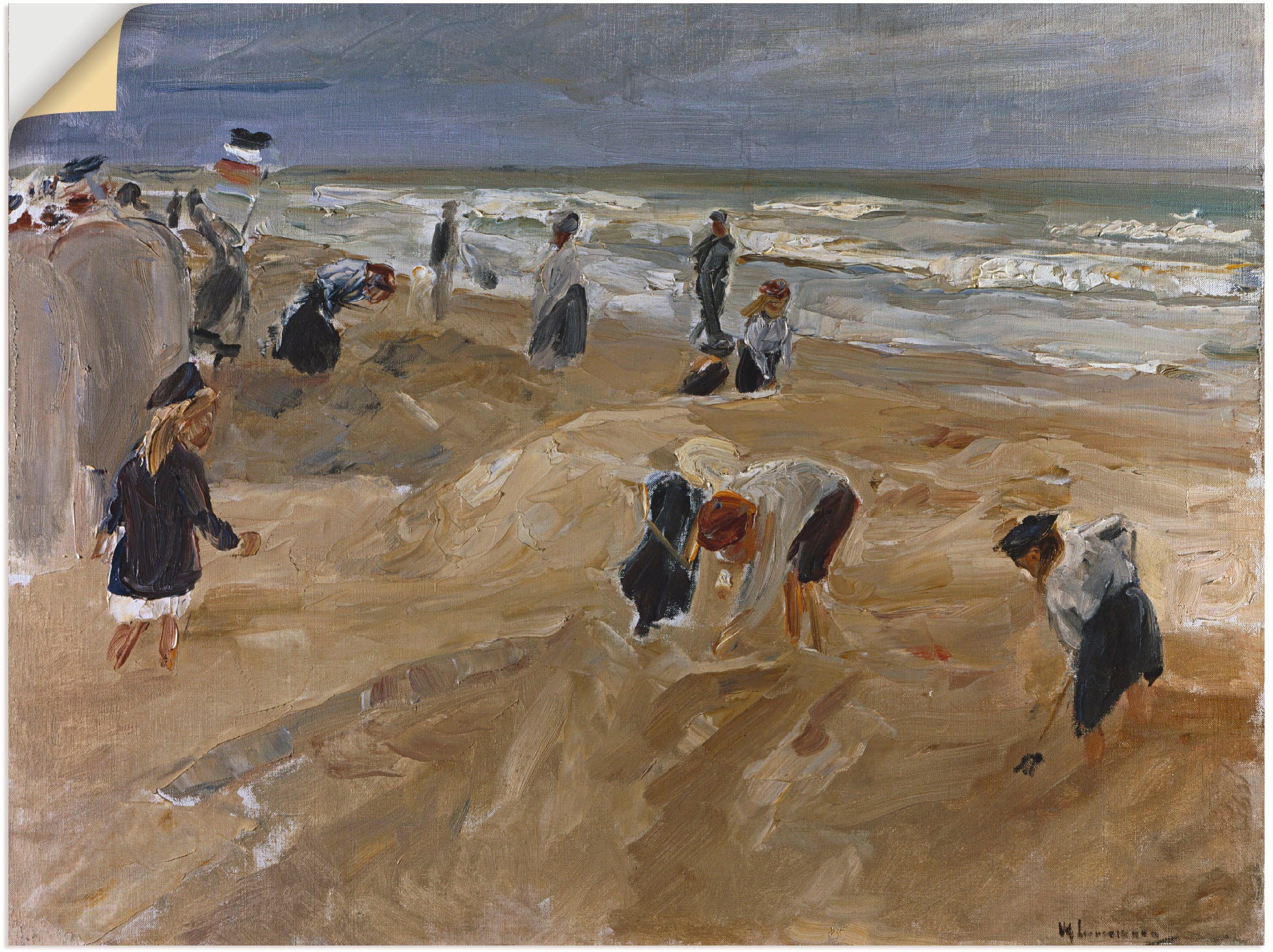 Image of Artland Wandbild »Strandscene in Noordwijk. 1908«, Gruppen & Familien, (1 St.), in vielen Grössen & Produktarten -Leinwandbild, Poster, Wandaufkleber / Wandtattoo auch für Badezimmer geeignet bei Ackermann Versand Schweiz