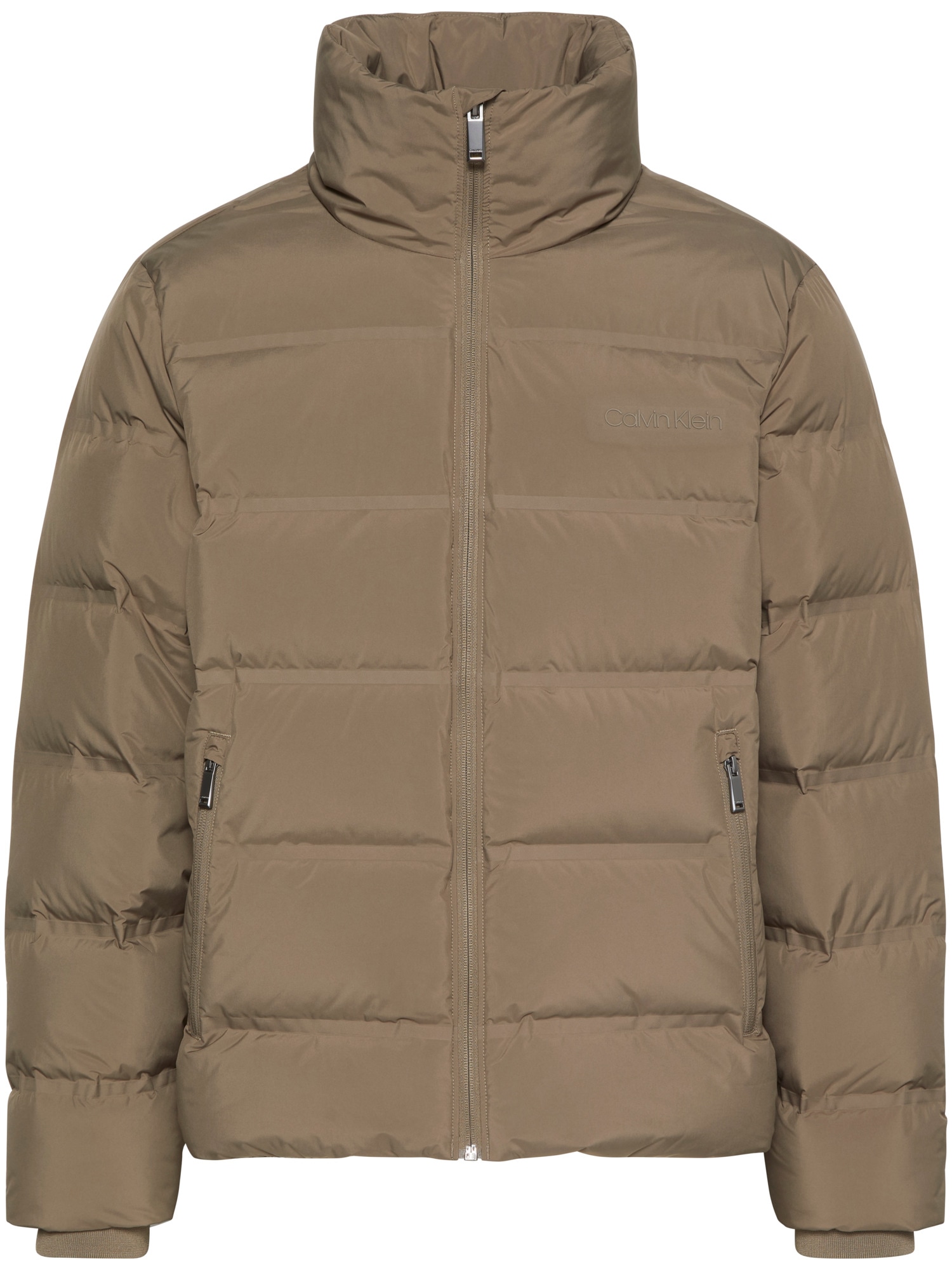 Calvin Klein Steppjacke »LS QUILTED BONDED CHANNEL HD PUF« ohne Kapuze Mit Rundhalsausschnitt, regular fit