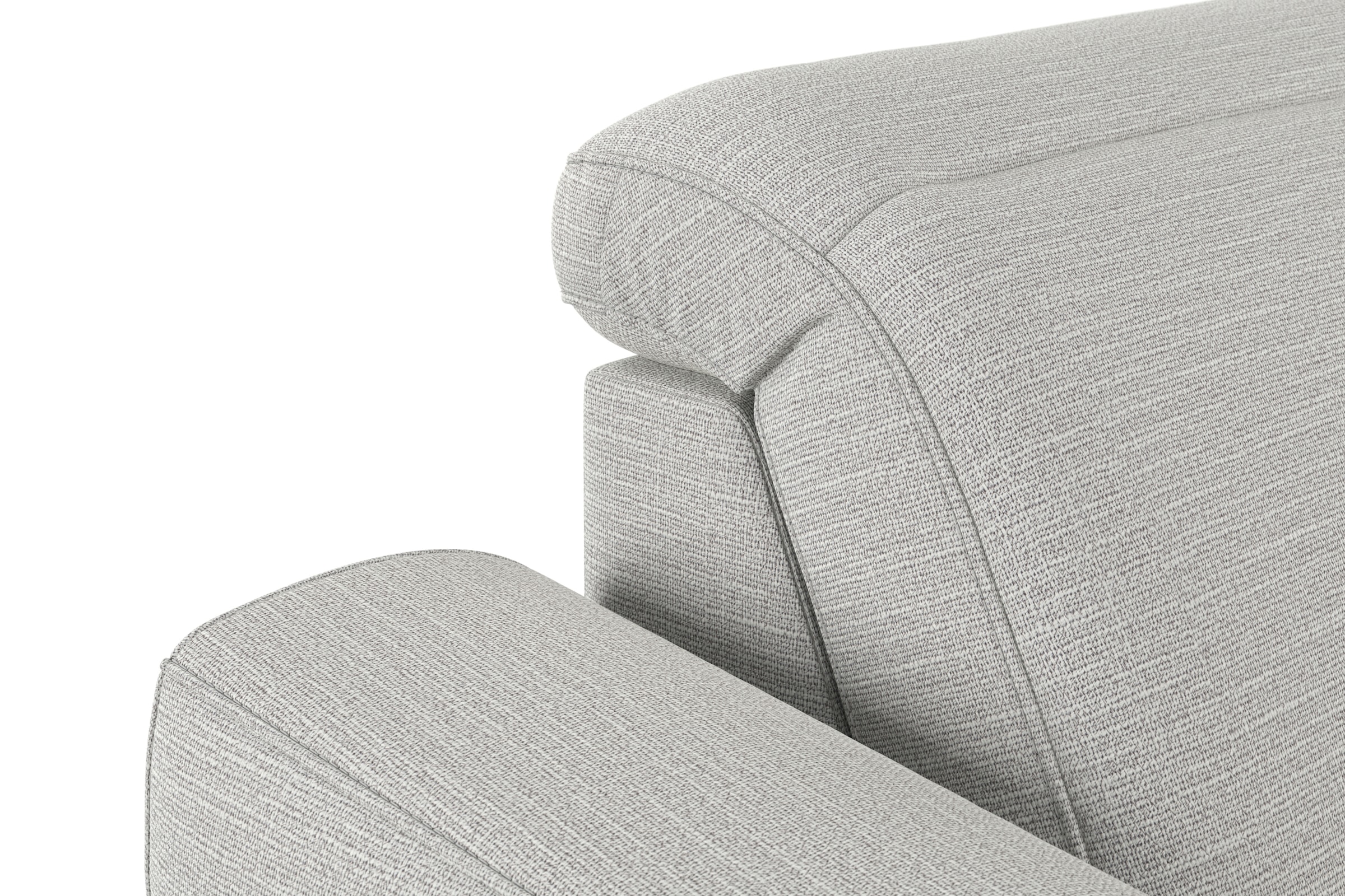 sit&more Ecksofa »Dundee L-Form« mit Federkern und Edelstahlfüssen, wahlweise mit Kopfteilverstellung